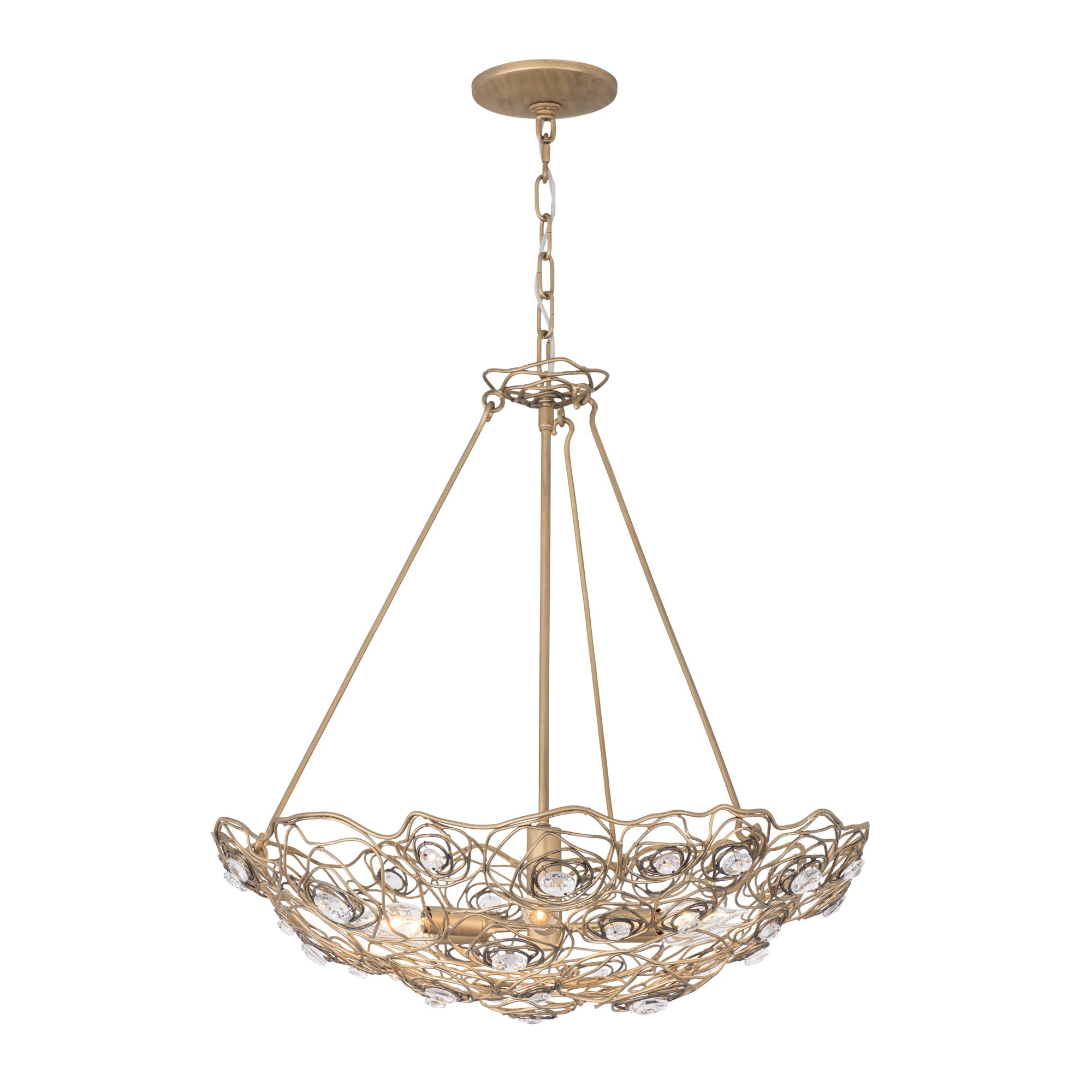 Ethereal Rose 6 Light Inverted Pendant
