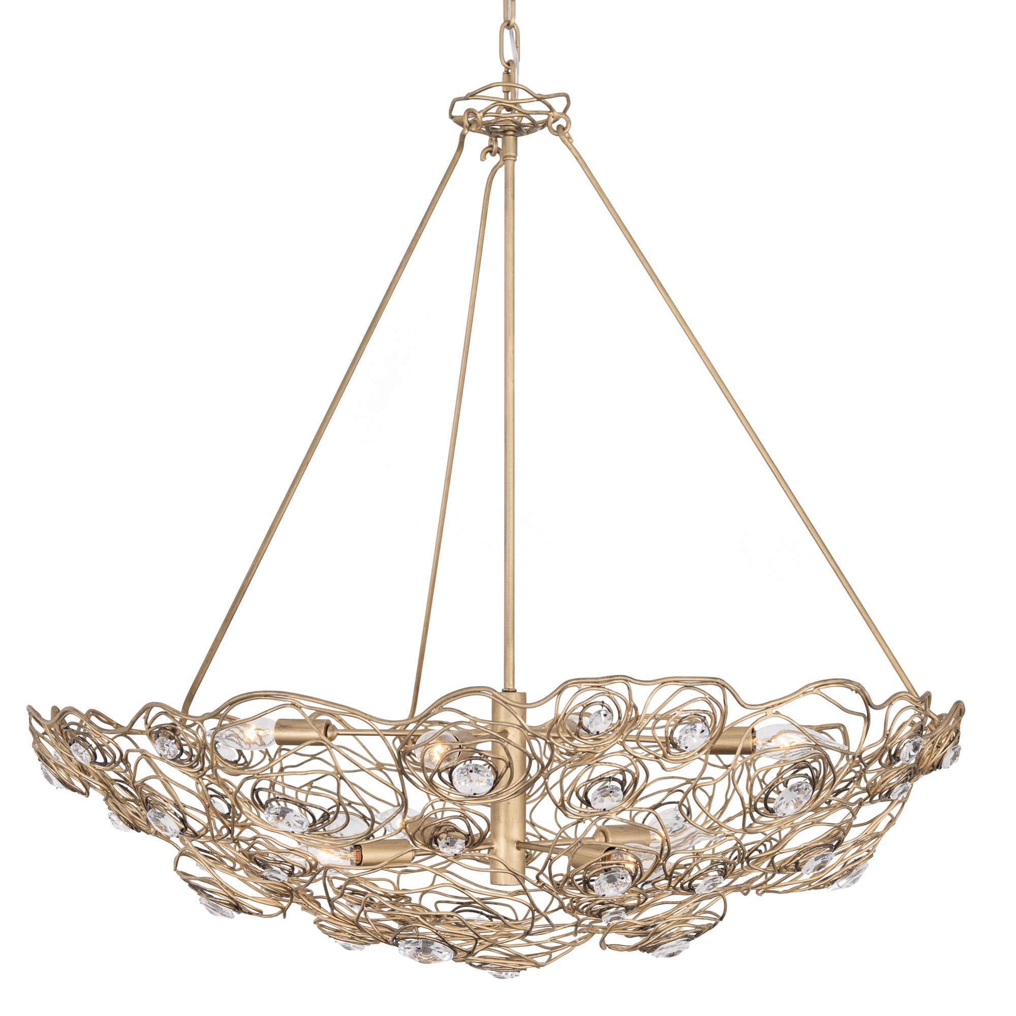 Ethereal Rose 8 Light Inverted Pendant