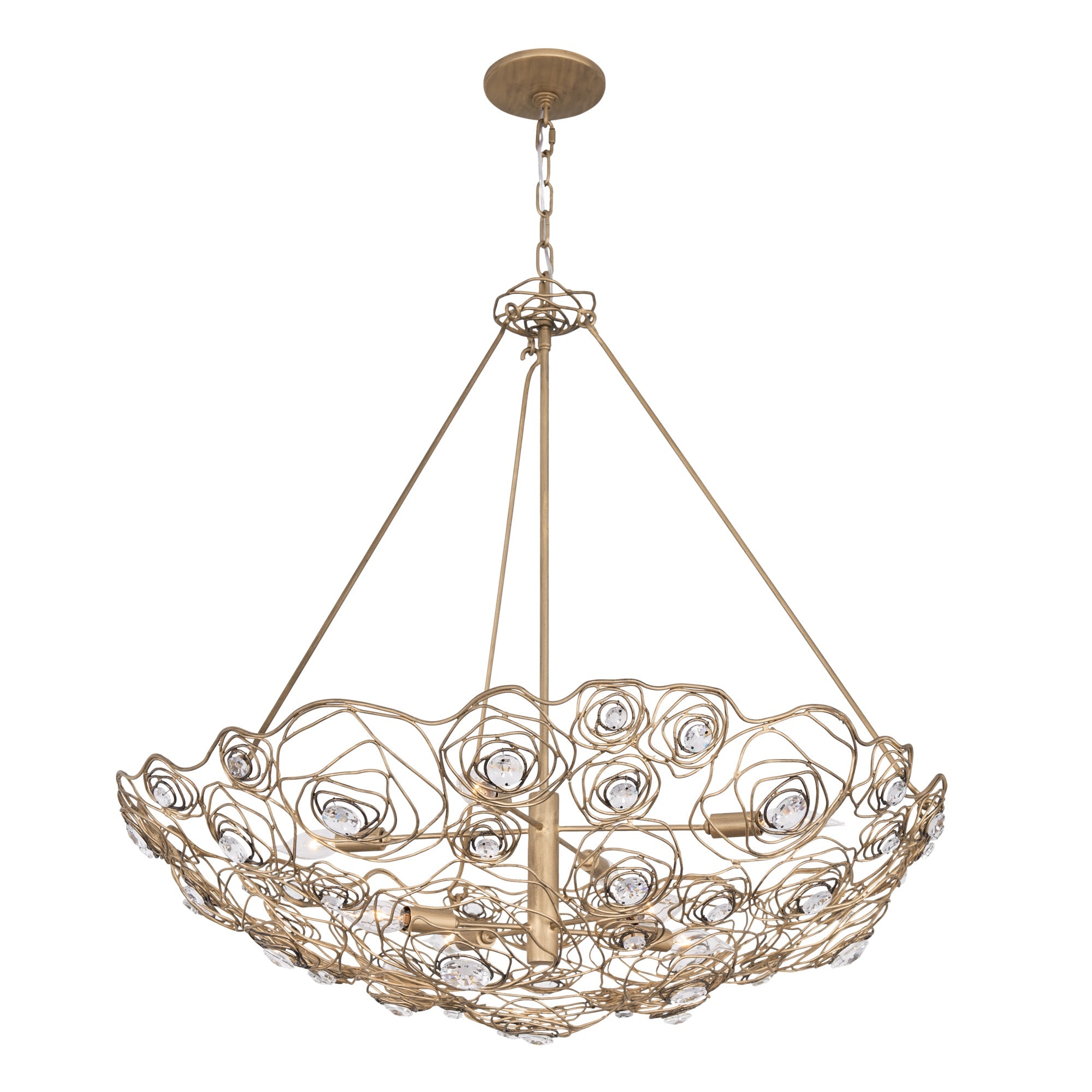 Ethereal Rose 8 Light Inverted Pendant