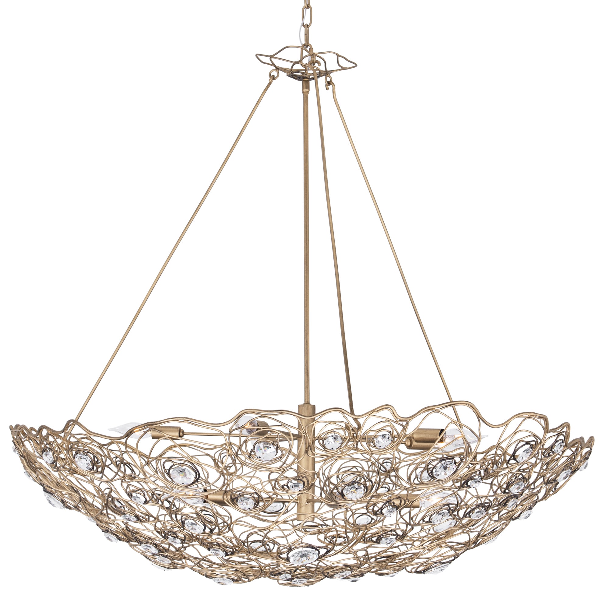Ethereal Rose 10 Light Inverted Pendant