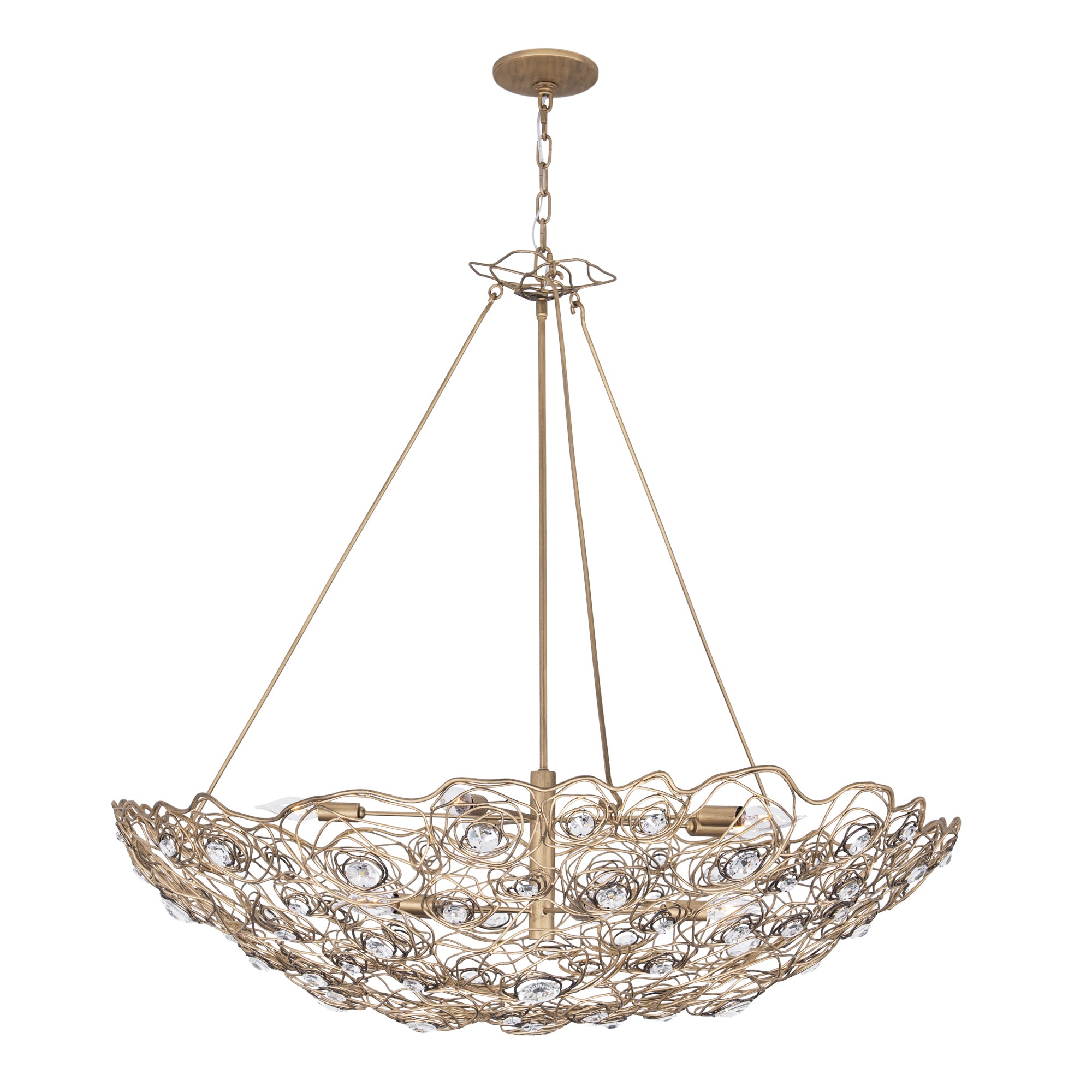 Ethereal Rose 10 Light Inverted Pendant