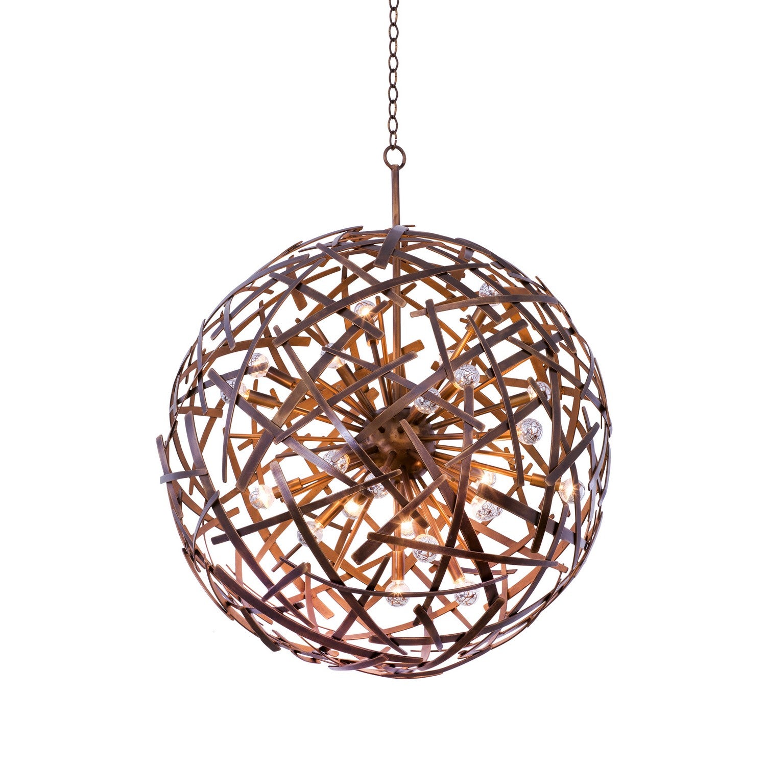 40.5'' Ambassador 24 Light Copper Patina Chandelier