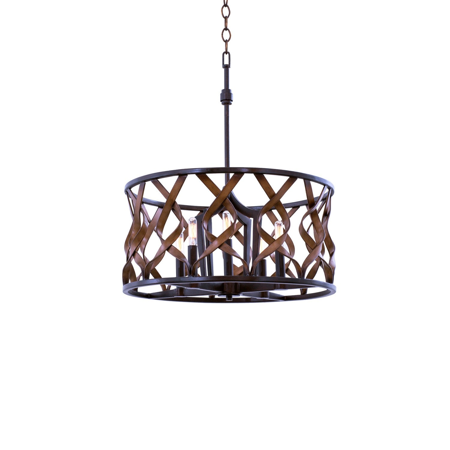 24'' Soho 5 Light Milk Chocolate Chandelier