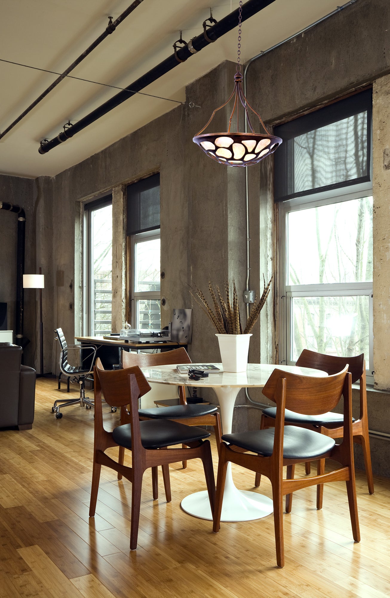 31.5'' Gramercy 5 Light Copper Patina Pendant