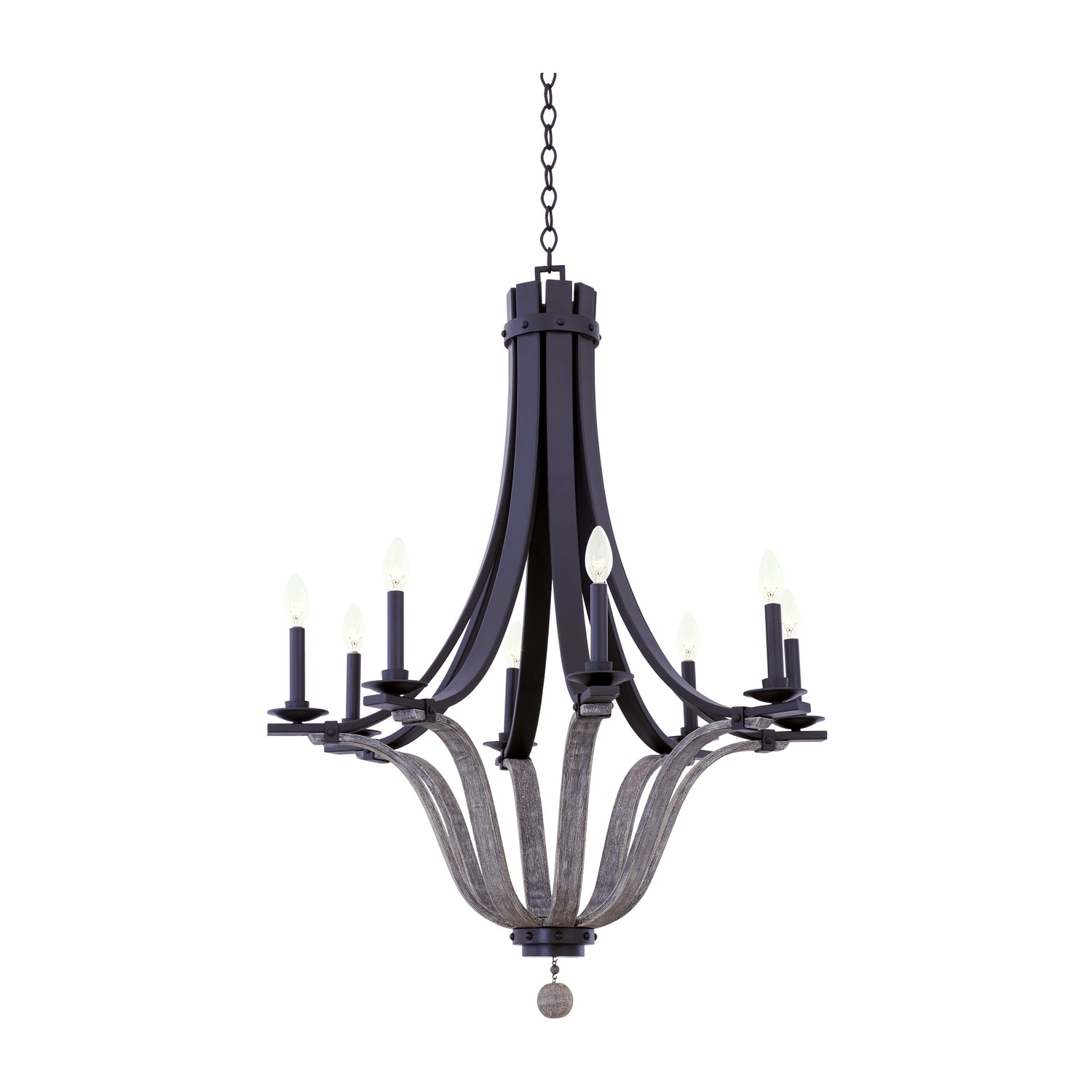 43'' Lansing 8 Light Satin Bronze Chandelier