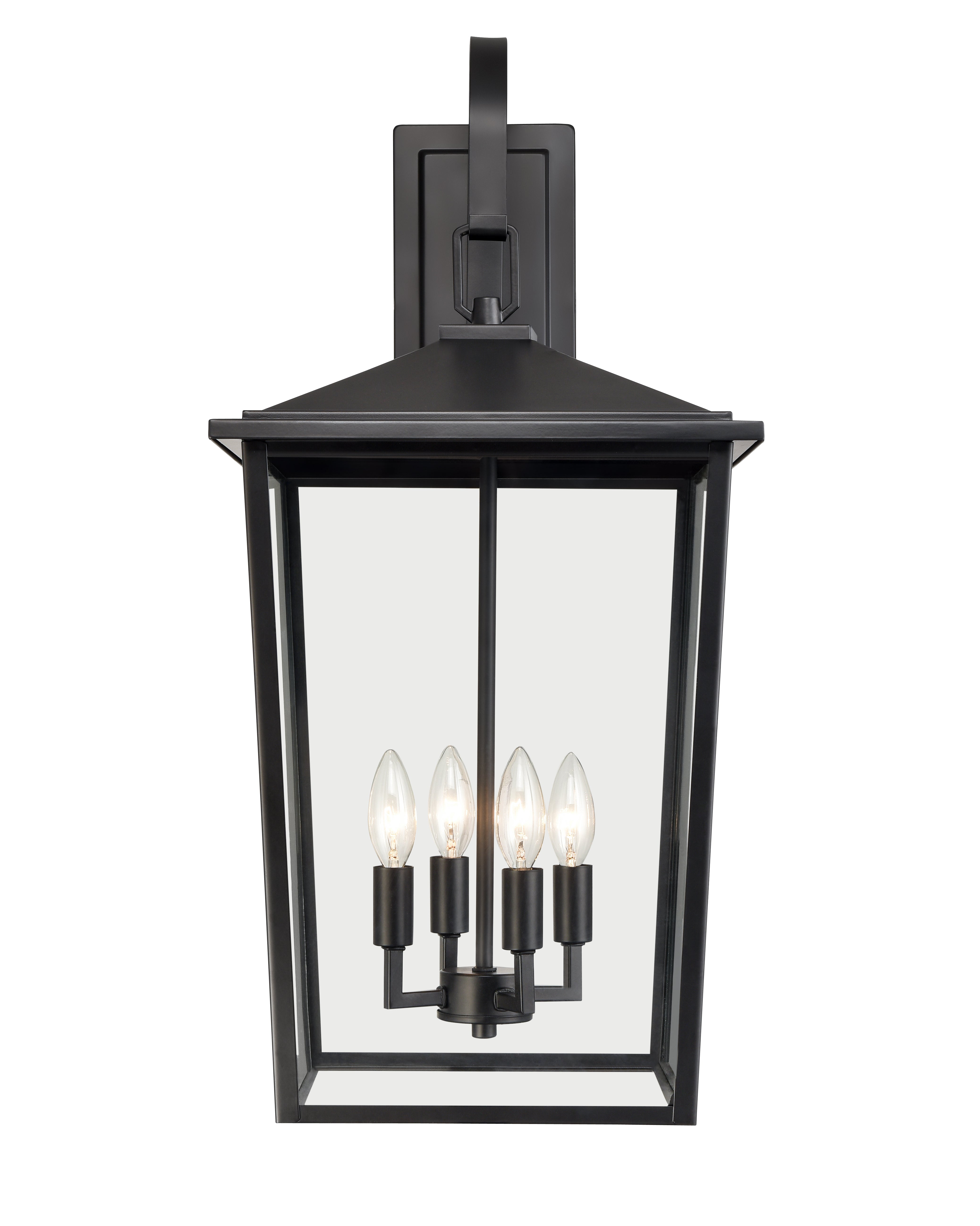 13'' Fetterton Powder Coated Black 4 Light Wall Sconce