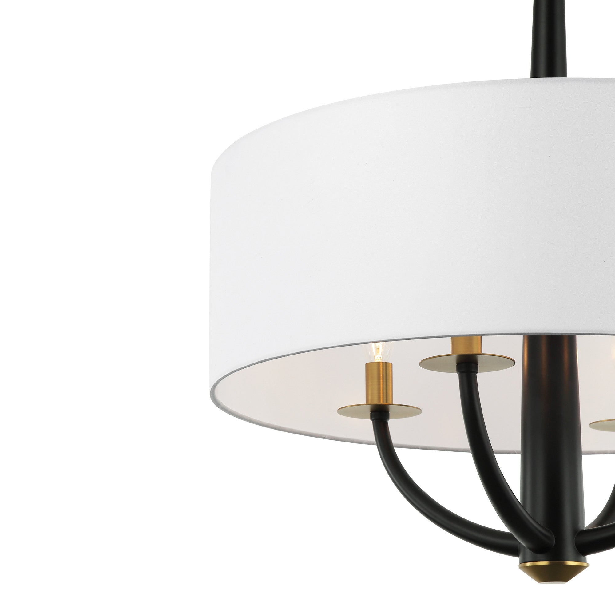 Patchwork 4 Light Satin Brass Pendant