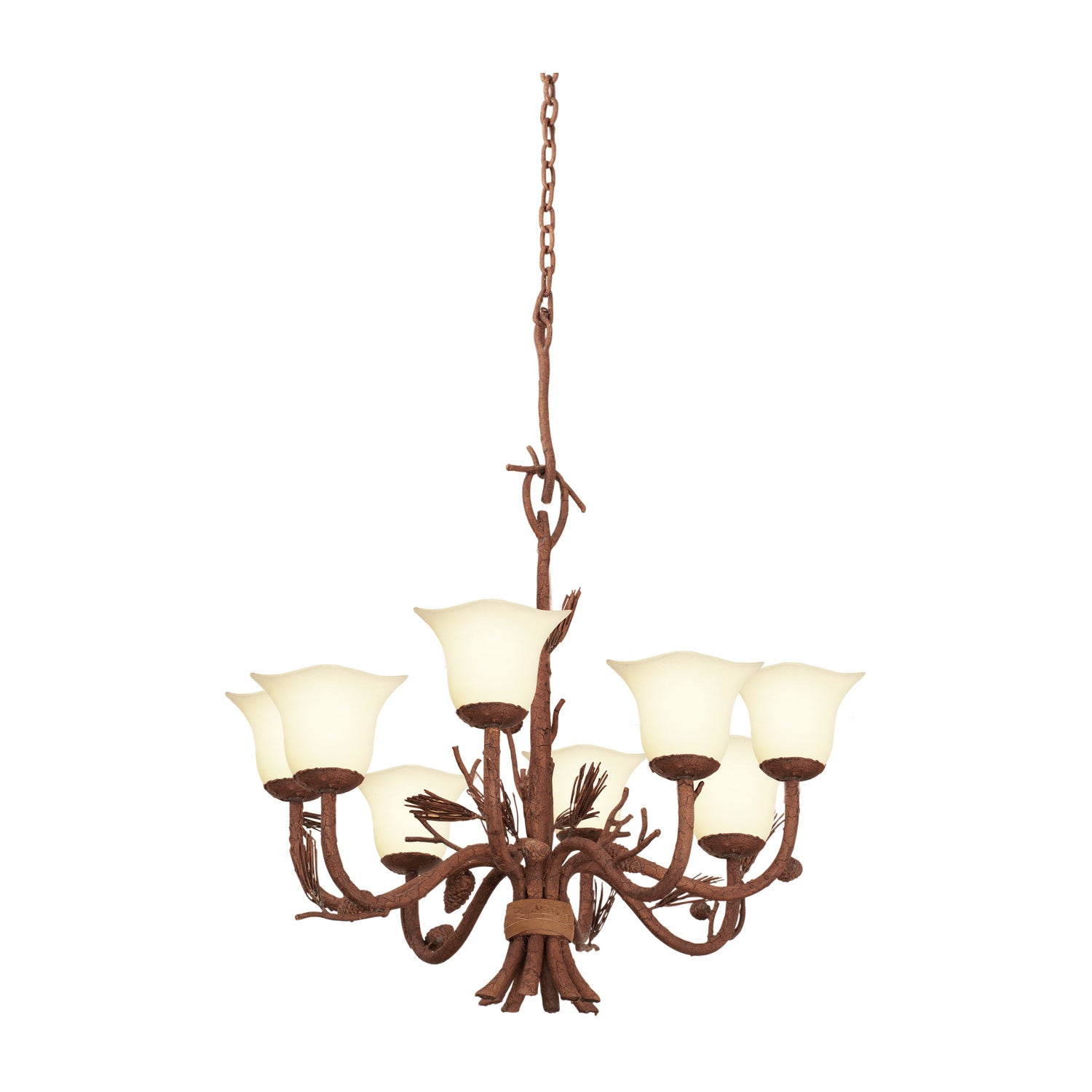 28'' Ponderosa 8 Light Ponderosa Chandelier