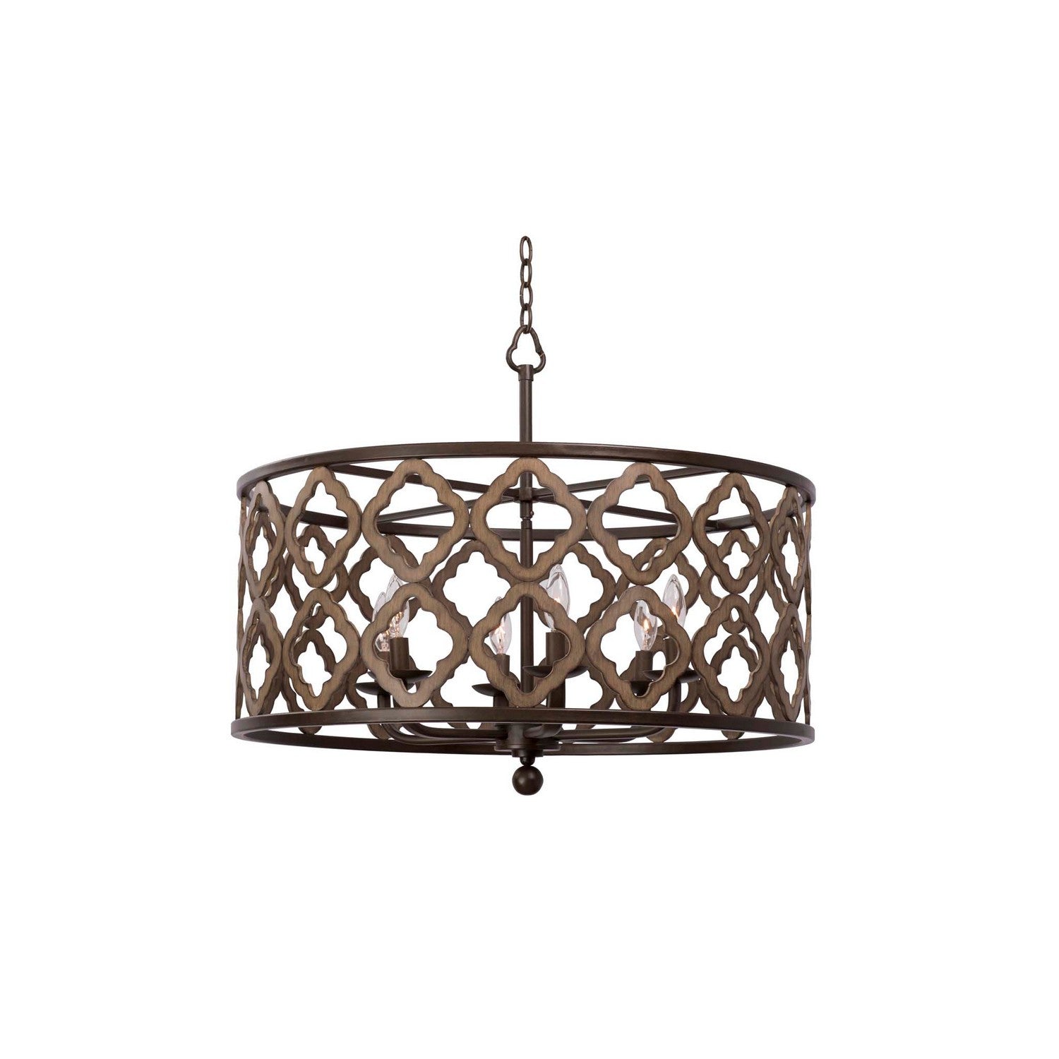 23'' Whittaker 6 Light Brownstone Pendant