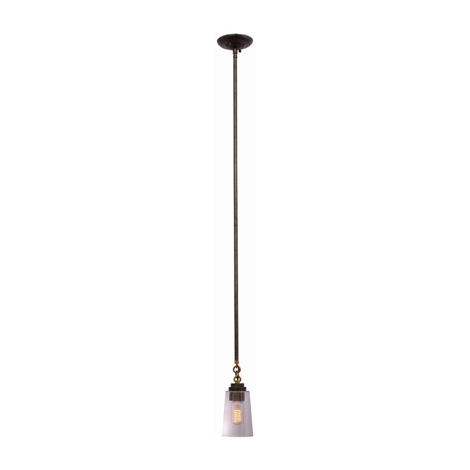 16'' Dillon 1 Light Milled Iron Pendant