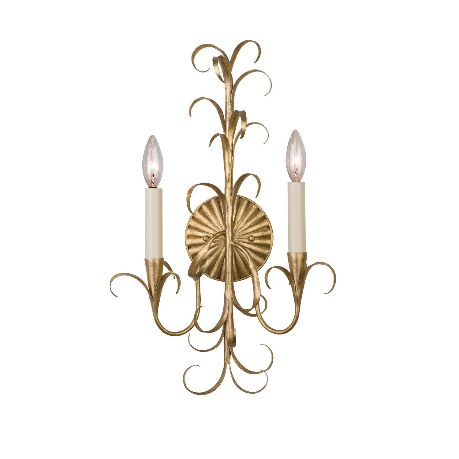 13'' Ainsley 2 Light Oxidized Gold Leaf Wall Sconce