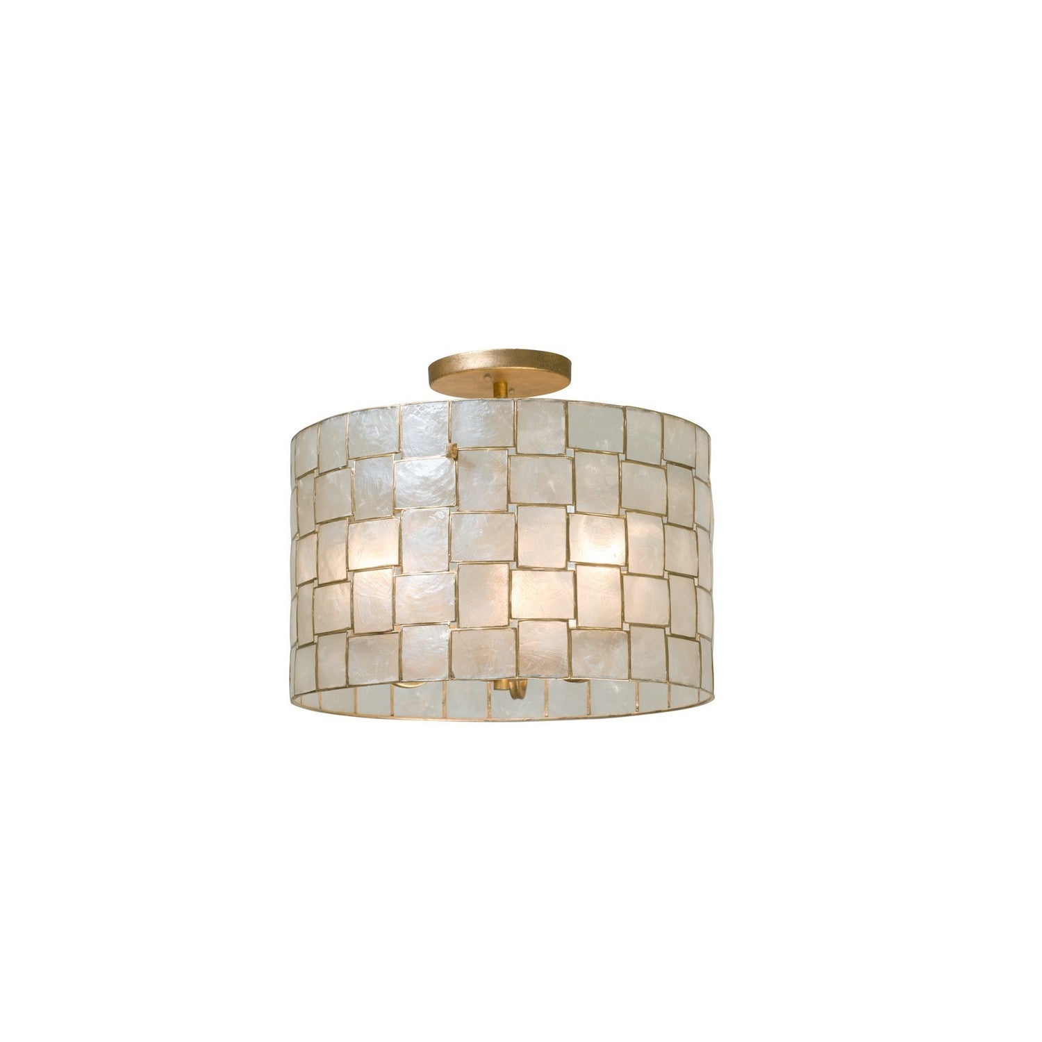 13'' Roxy 3 Light Oxidized Gold Leaf Semi-Flush Mount