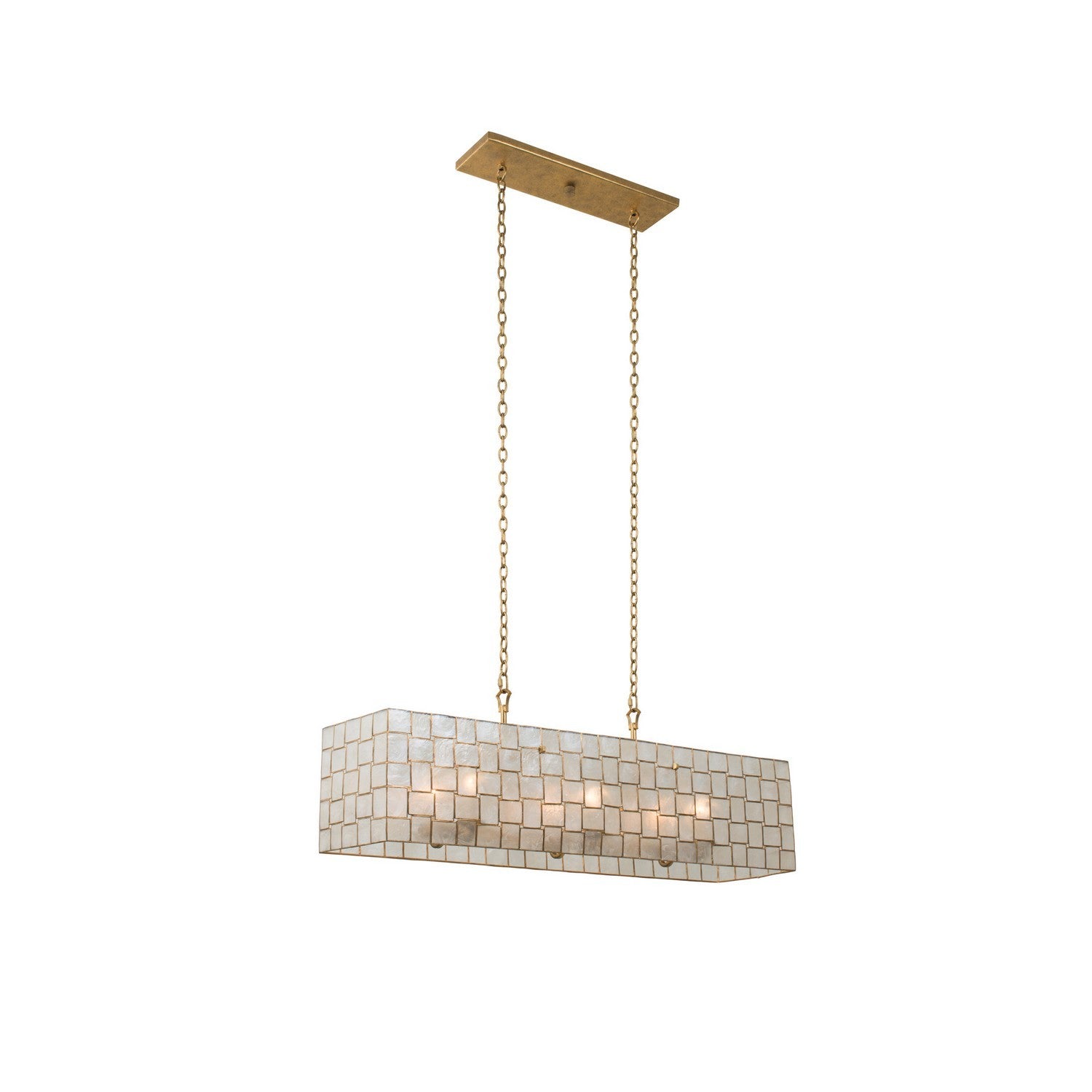 14'' Roxy 6 Light Oxidized Gold Leaf Linear Pendant