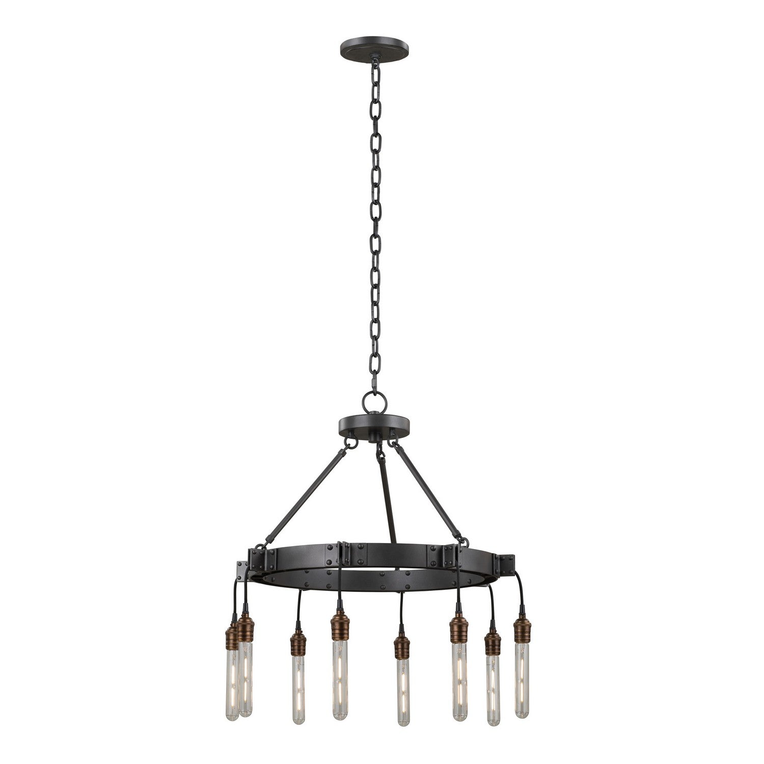 21'' Stuyvesant 8 Light Matte Gun Metal Chandelier