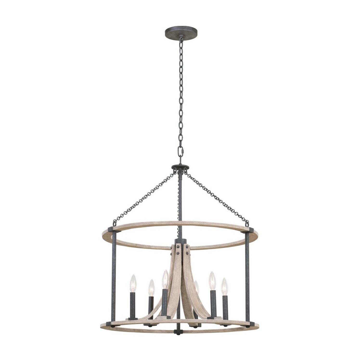 30'' Middleton 6 Light Natural Iron Chandelier