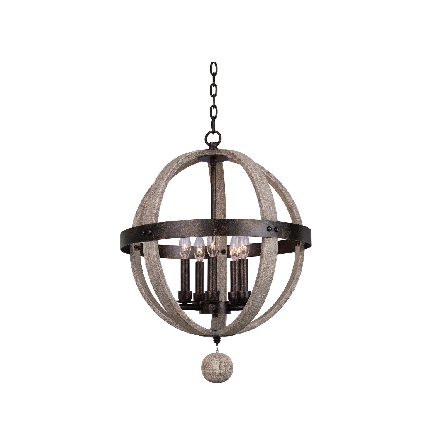 25'' Harper 5 Light Florence Gold Pendant