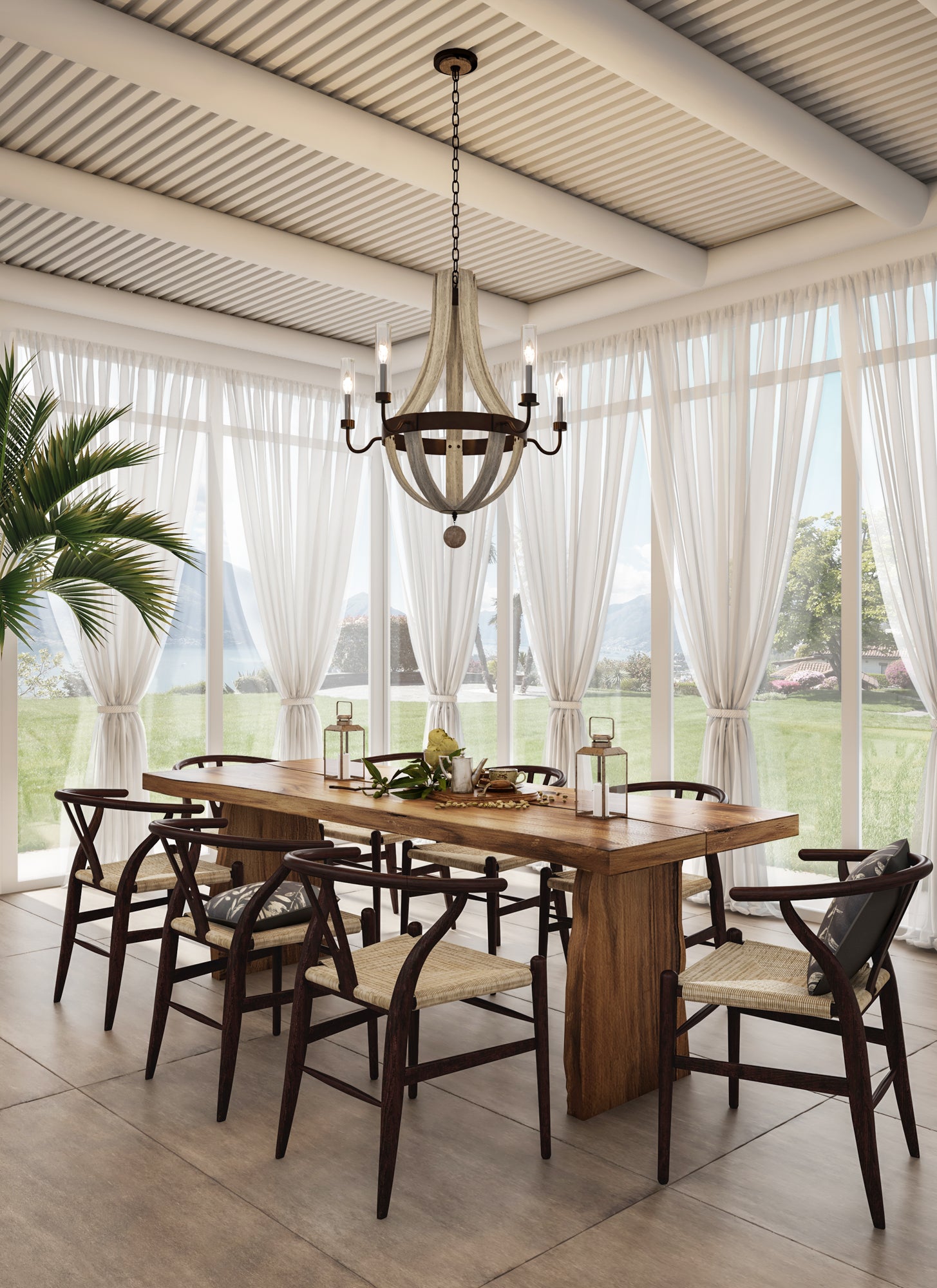36'' Harper 5 Light Florence Gold Chandelier