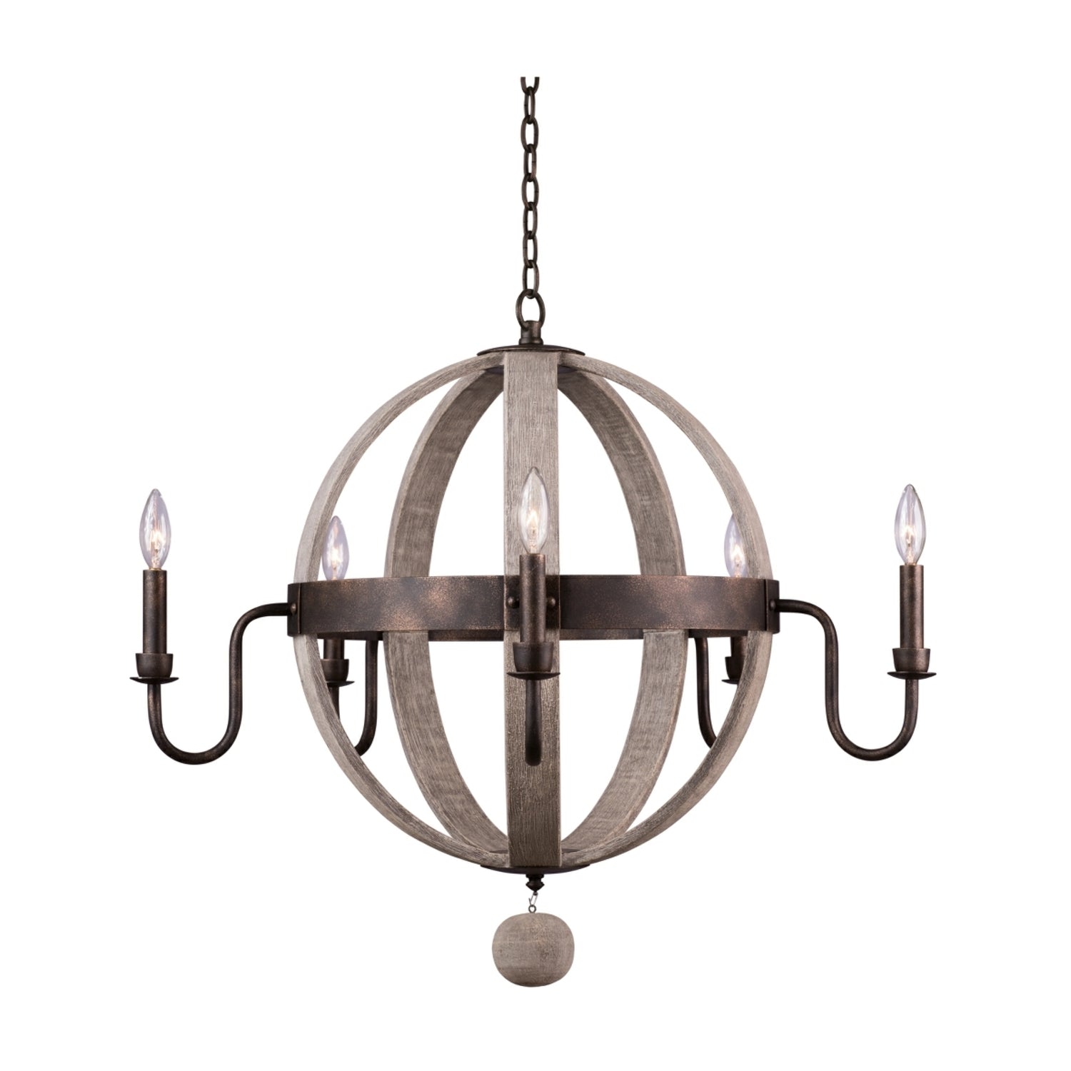 27'' Harper 5 Light Florence Gold Chandelier