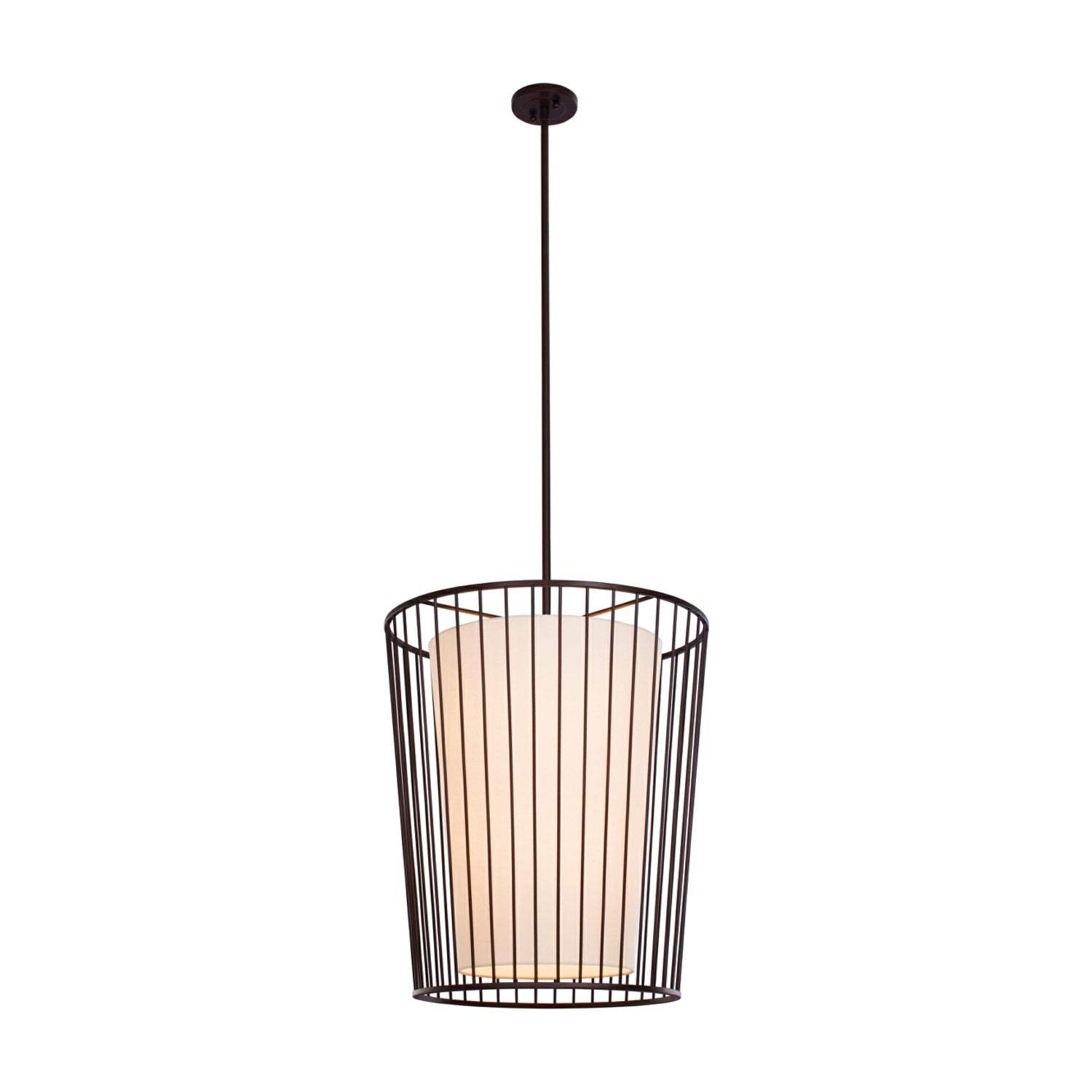 35'' Pacifica 8 Light Bronze Tiered Chandelier
