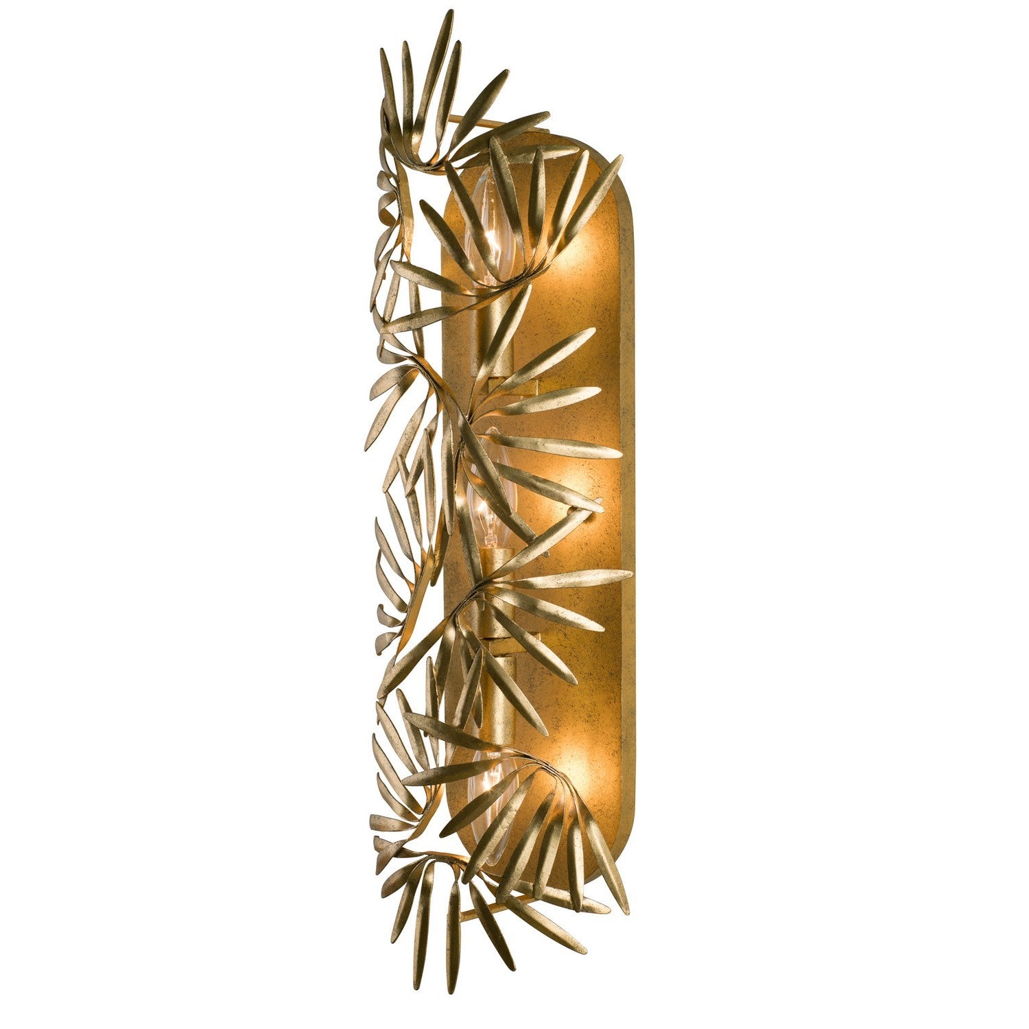 6'' Jardin 3 Light Oxidized Gold Leaf Wall Sconce
