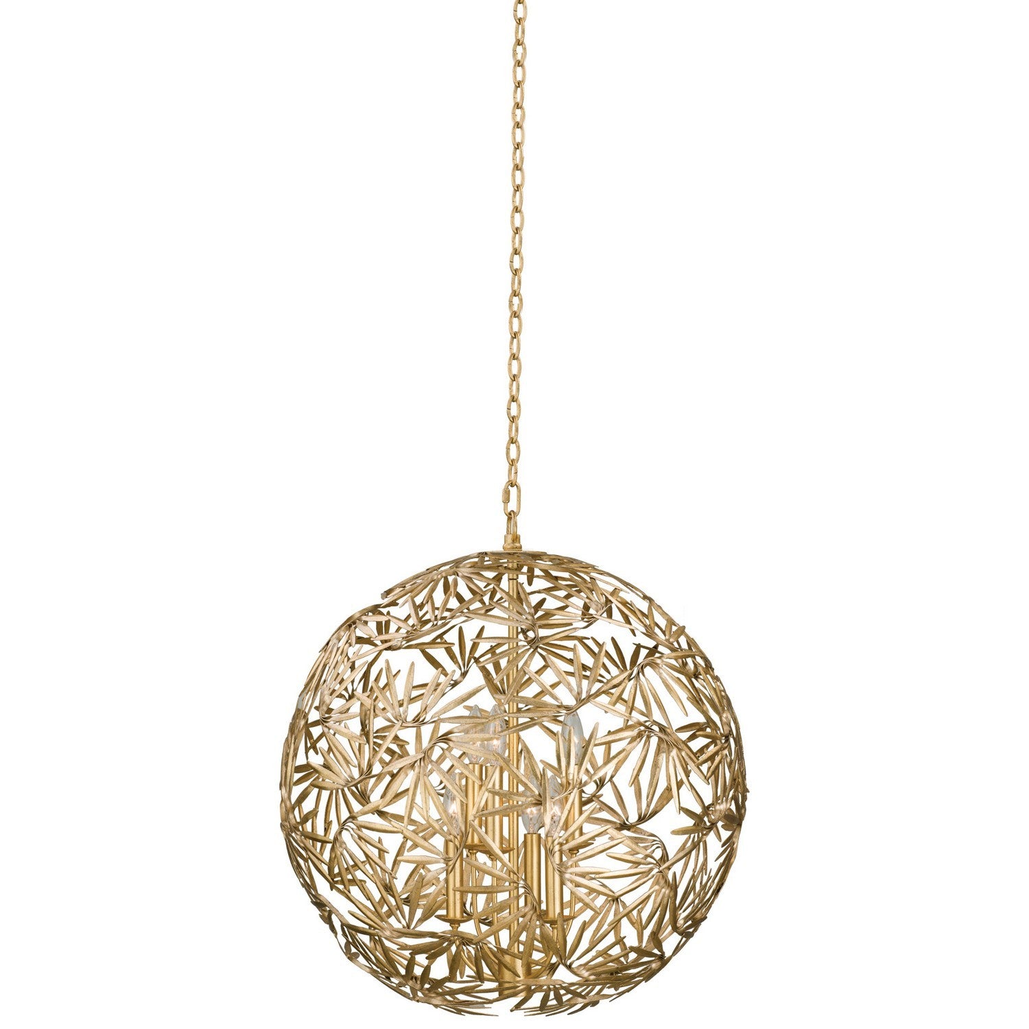 26'' Jardin 6 Light Oxidized Gold Leaf Chandelier