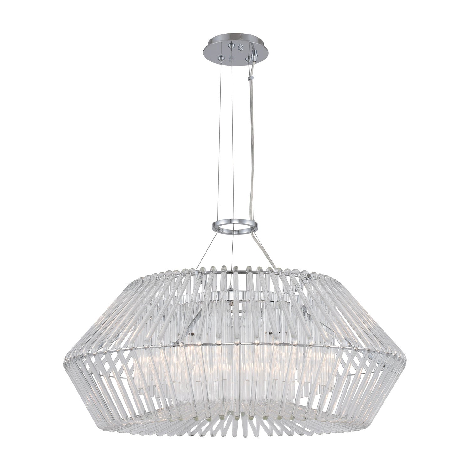 12'' Taza 6 Light Polished Chrome Chandelier