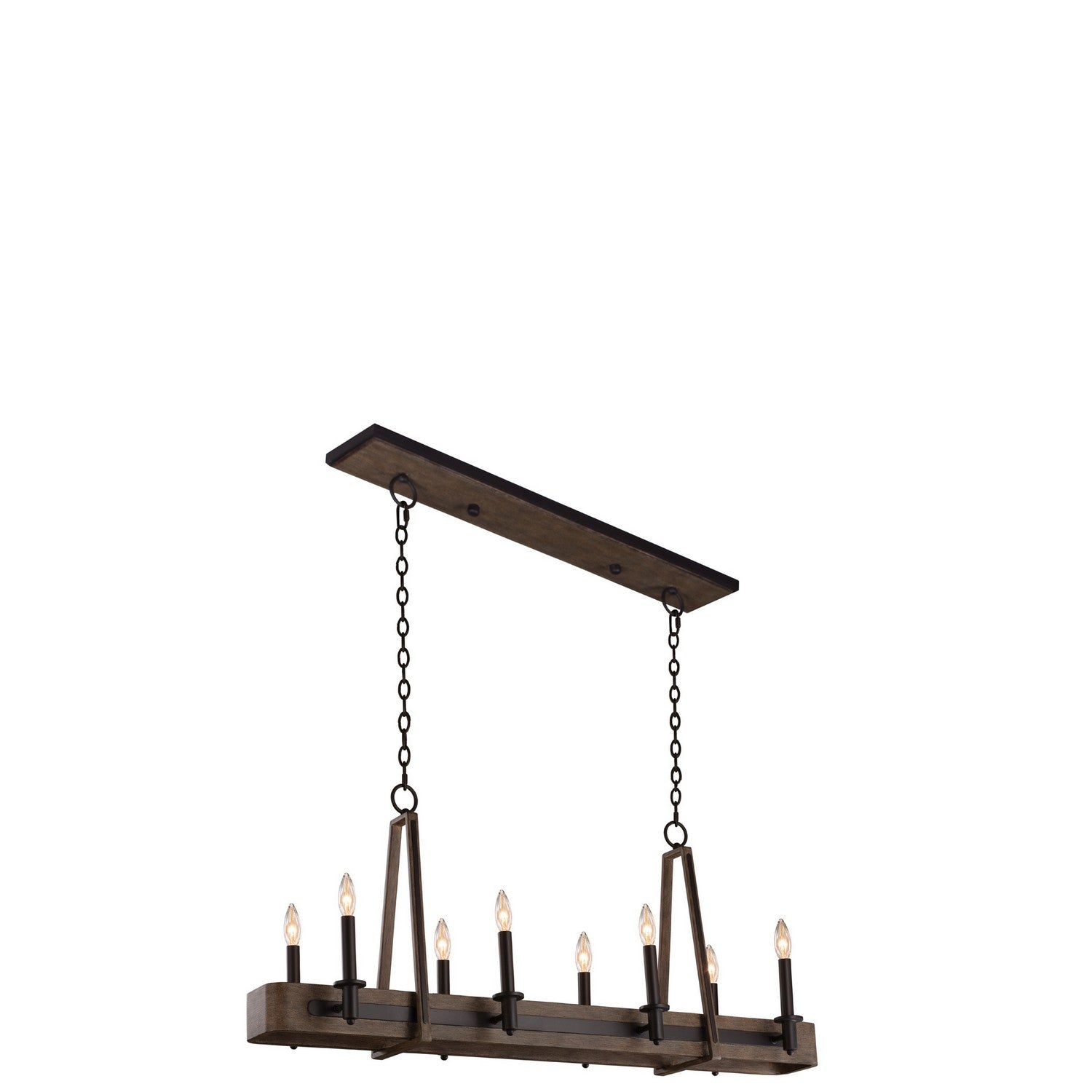 18'' Duluth 8 Light Satin Bronze Linear Pendant