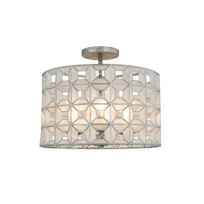 14'' Prado 1 Light Oxidized Silver Leaf Semi-Flush Mount