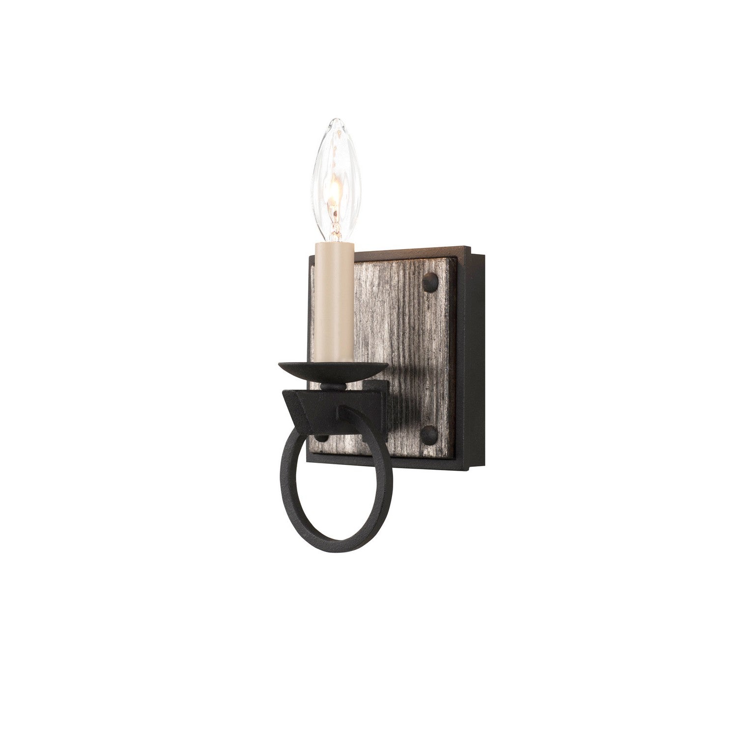 5'' Laramie 1 Light Black Iron Vanity Light