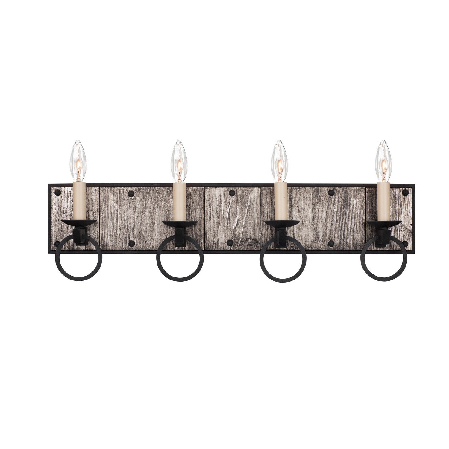 26'' Laramie 4 Light Black Iron Vanity Light