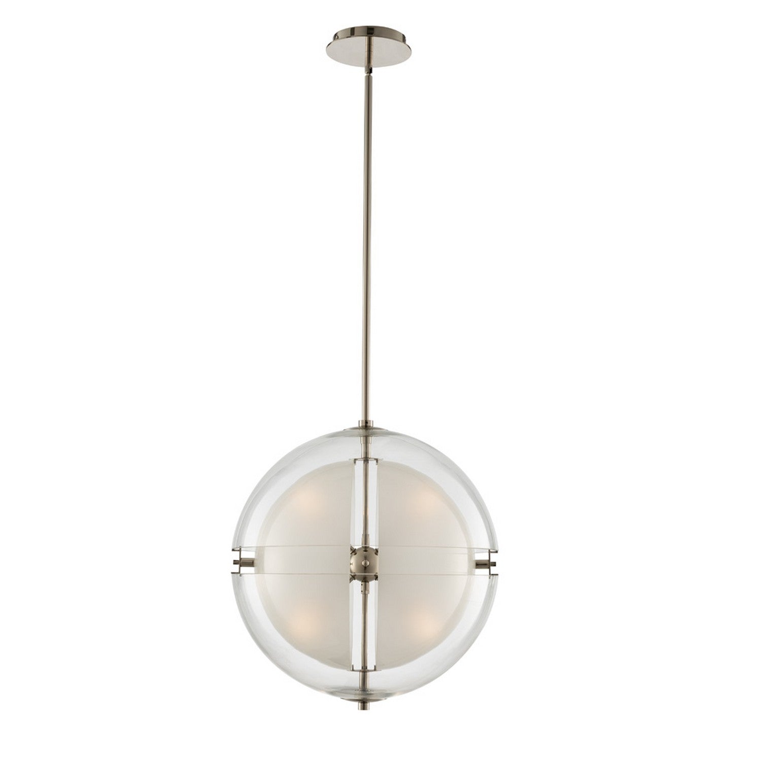 22'' Sussex 1 Light Polished Nickel Pendant