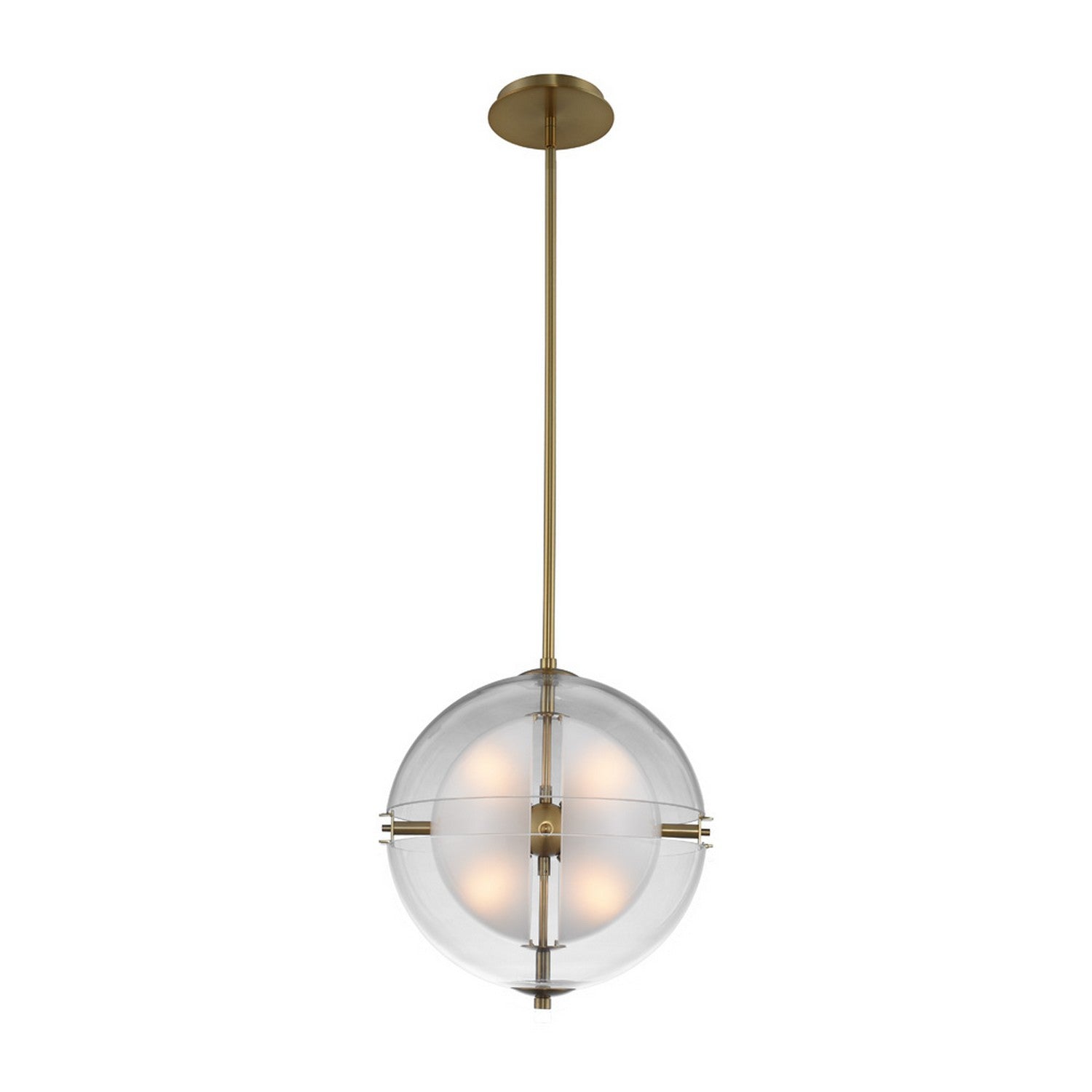 22'' Sussex 1 Light Winter Brass Pendant