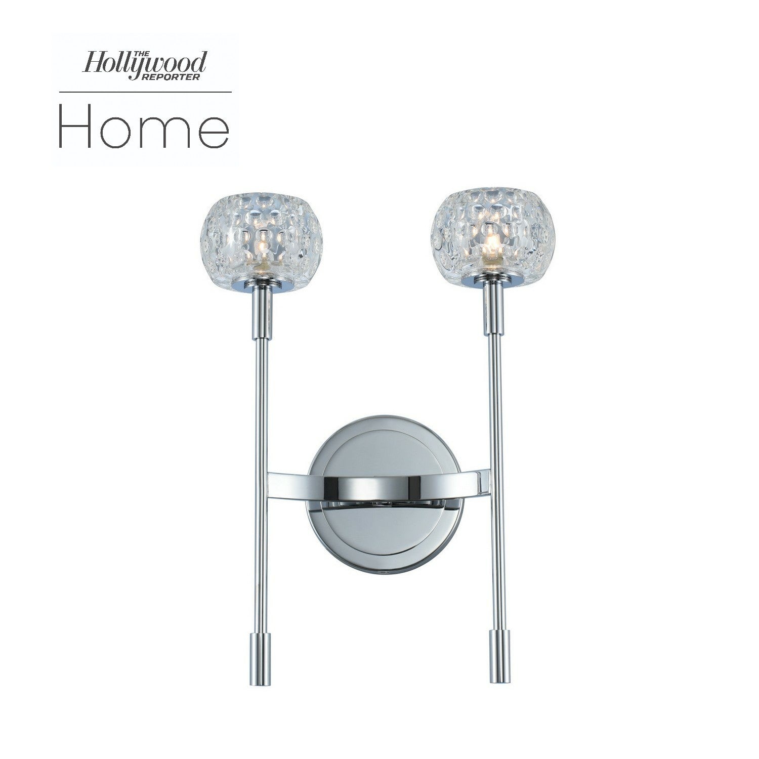 11'' Mae 2 Light Polished Chrome Wall Sconce