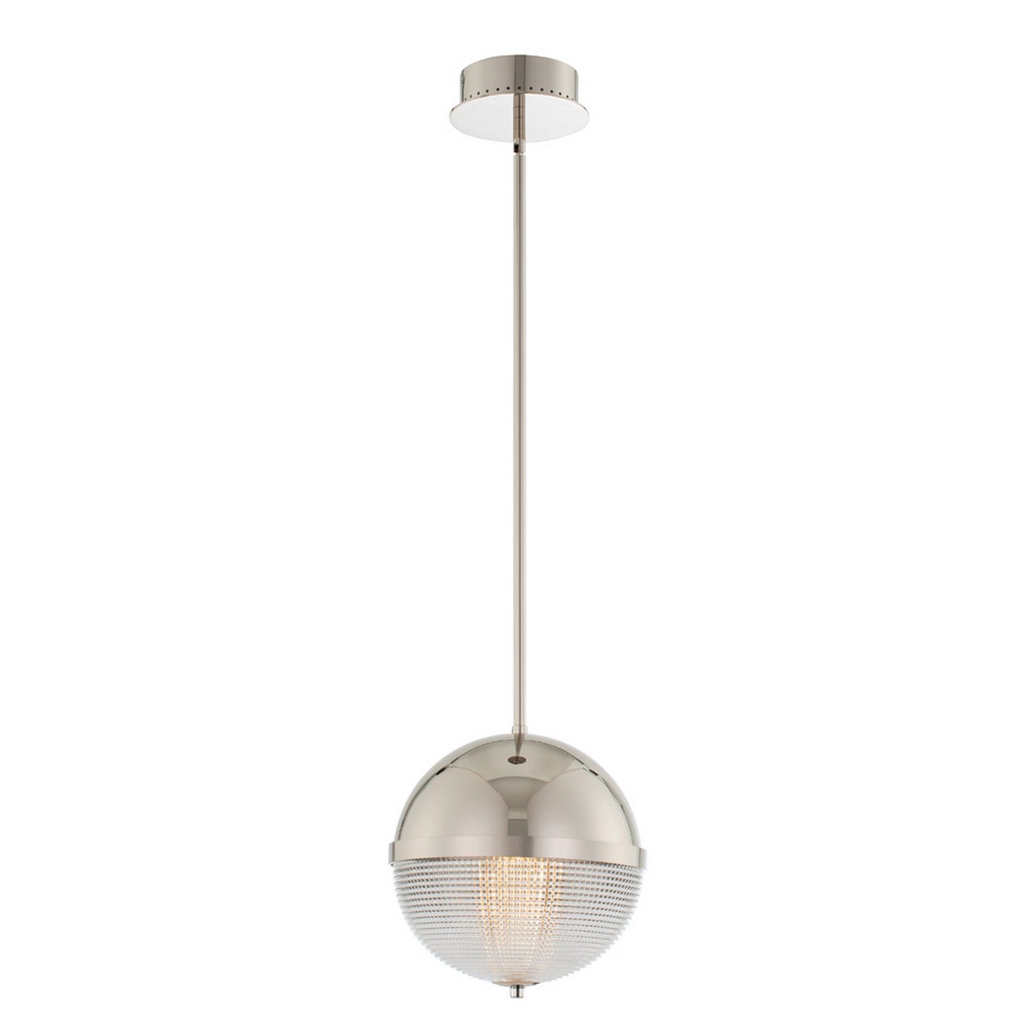19'' Portland 1 Light Polished Nickel Pendant