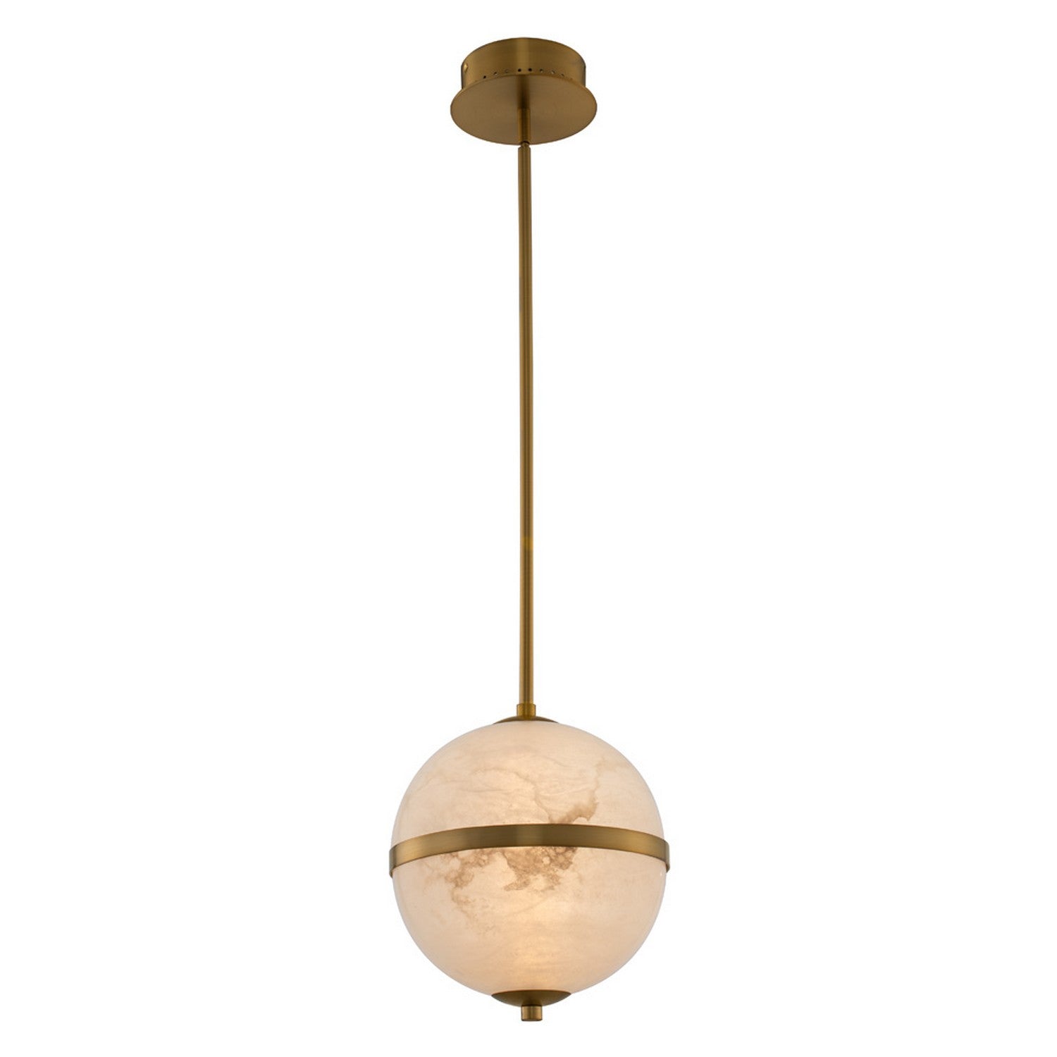 19'' Canterbury 1 Light Winter Brass Pendant