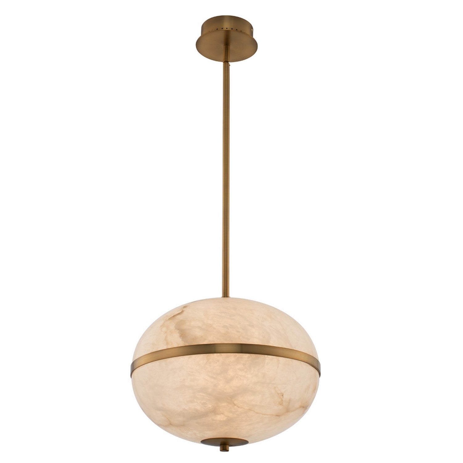 21'' Canterbury 1 Light Winter Brass Pendant