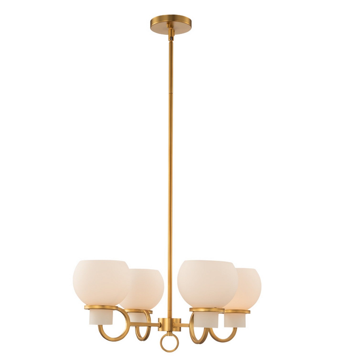 14'' Ascher 4 Light Winter Brass Chandelier