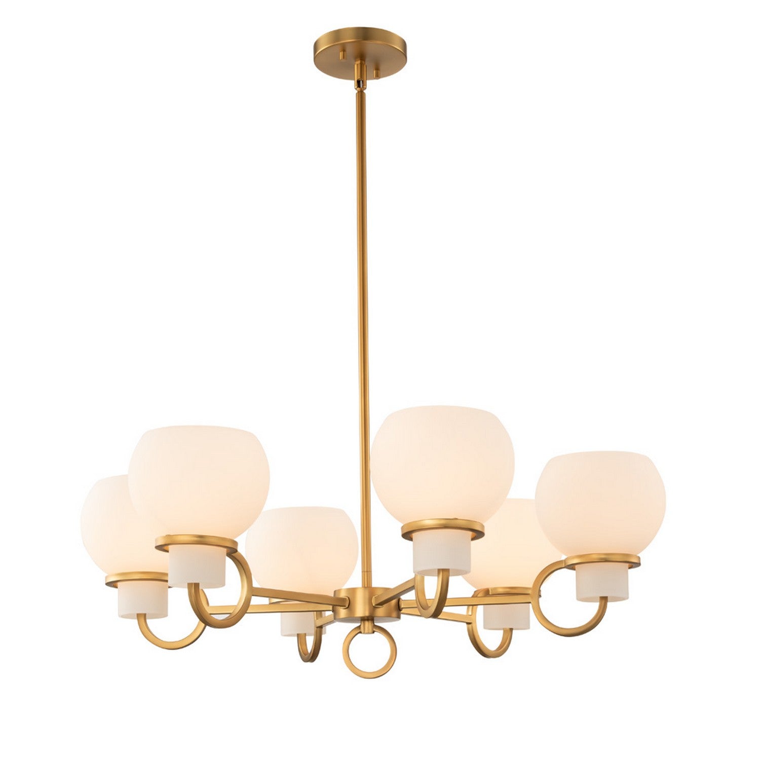 14'' Ascher 6 Light Winter Brass Chandelier