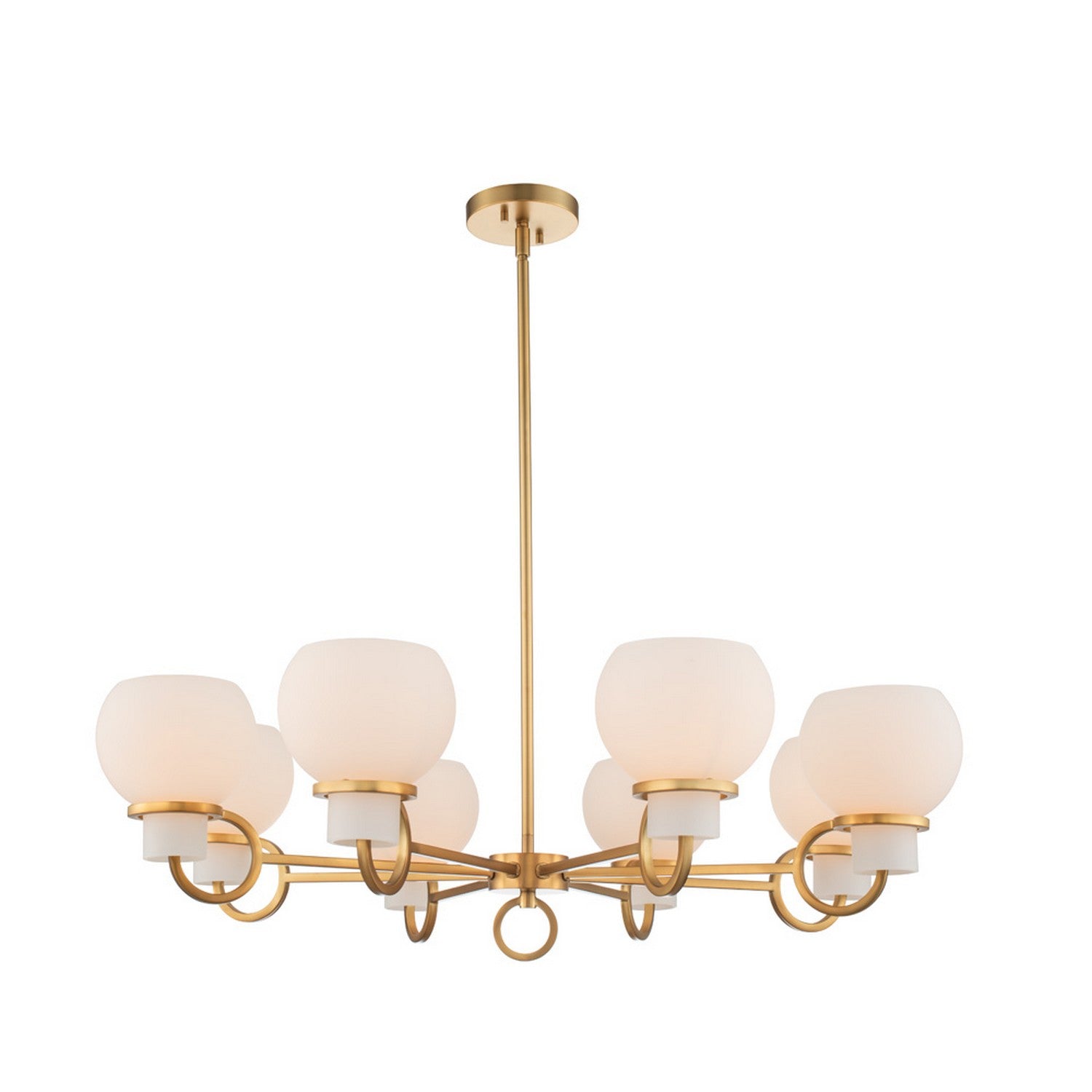 14'' Ascher 8 Light Winter Brass Chandelier