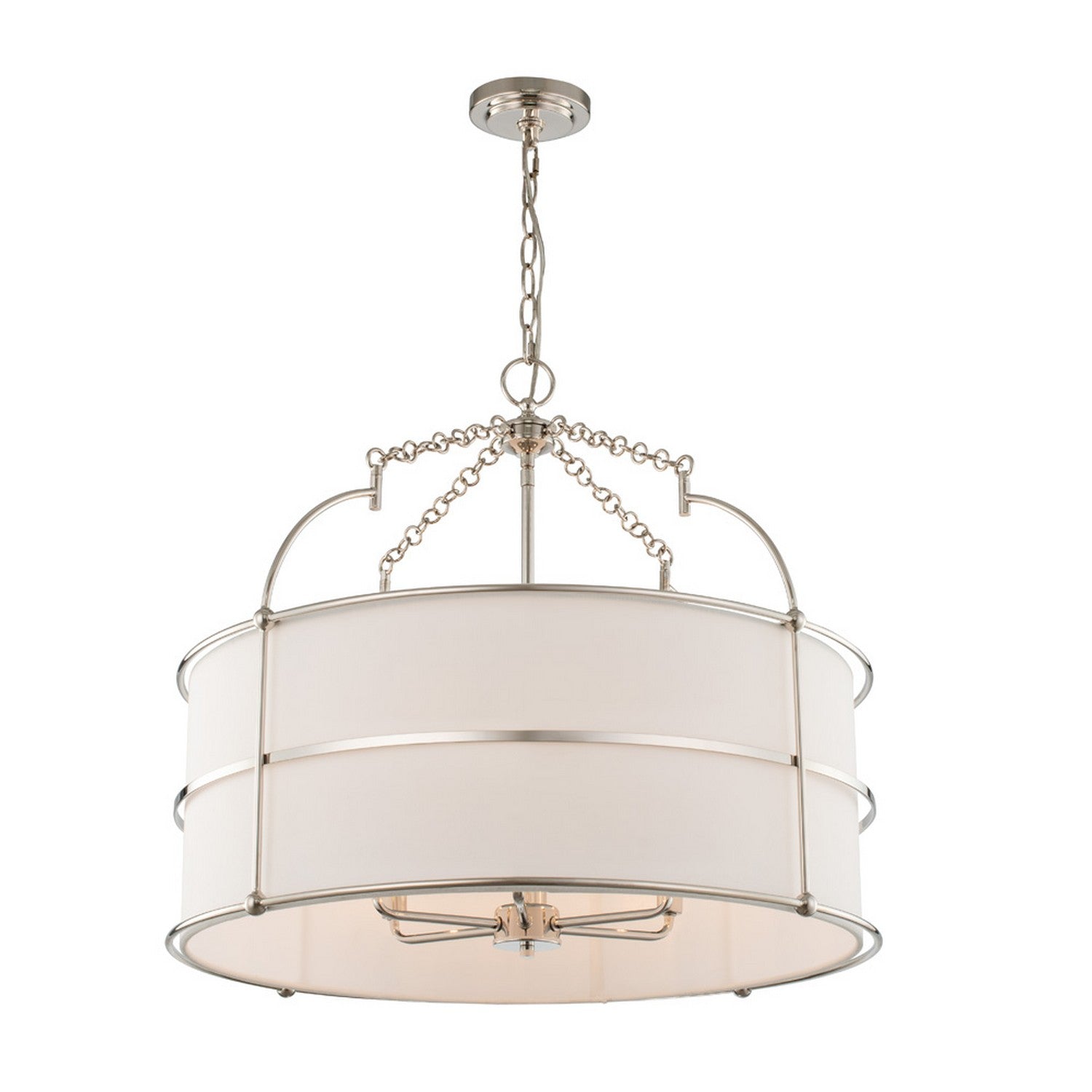 24'' Carson 1 Light Polished Nickel Pendant