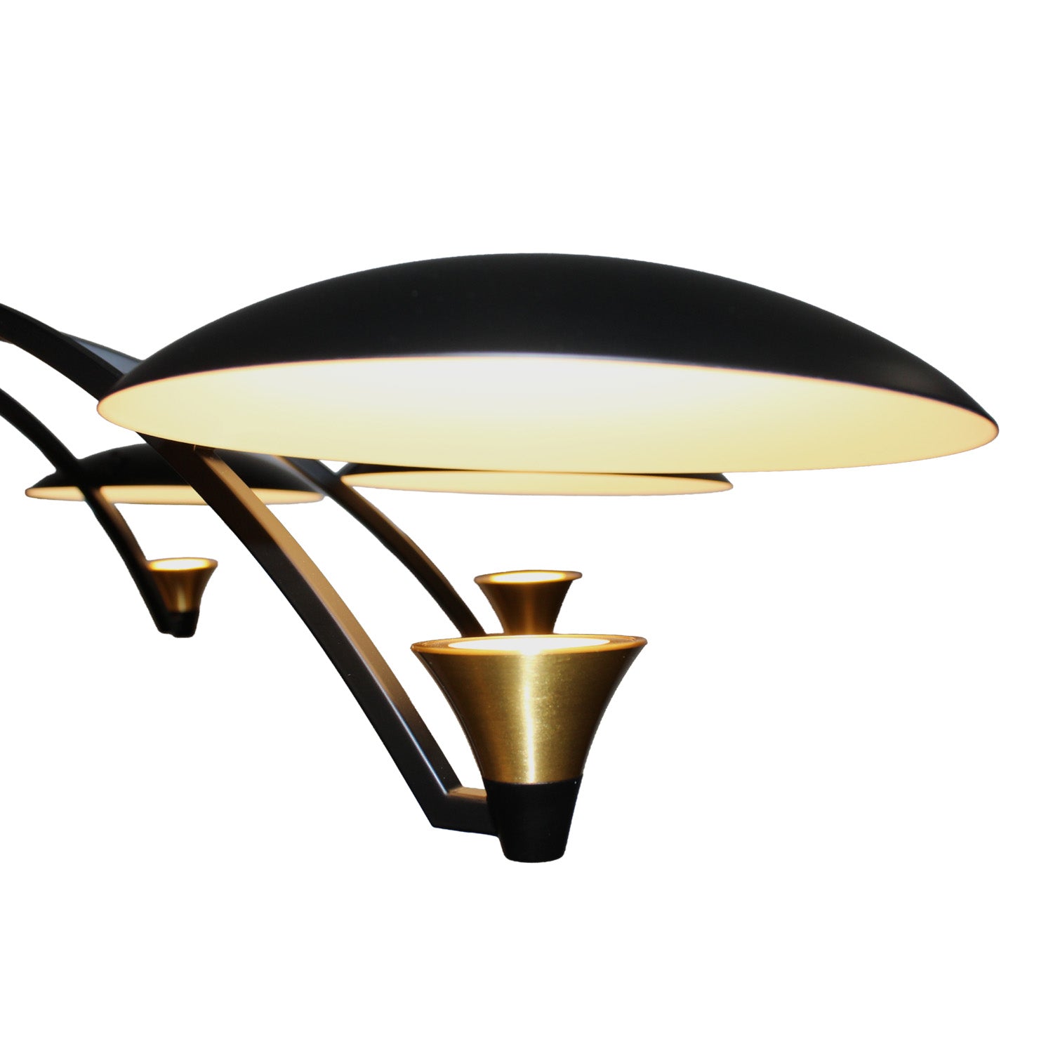 18'' Redding 5 Light Matte Black w/ Winter Brass Chandelier