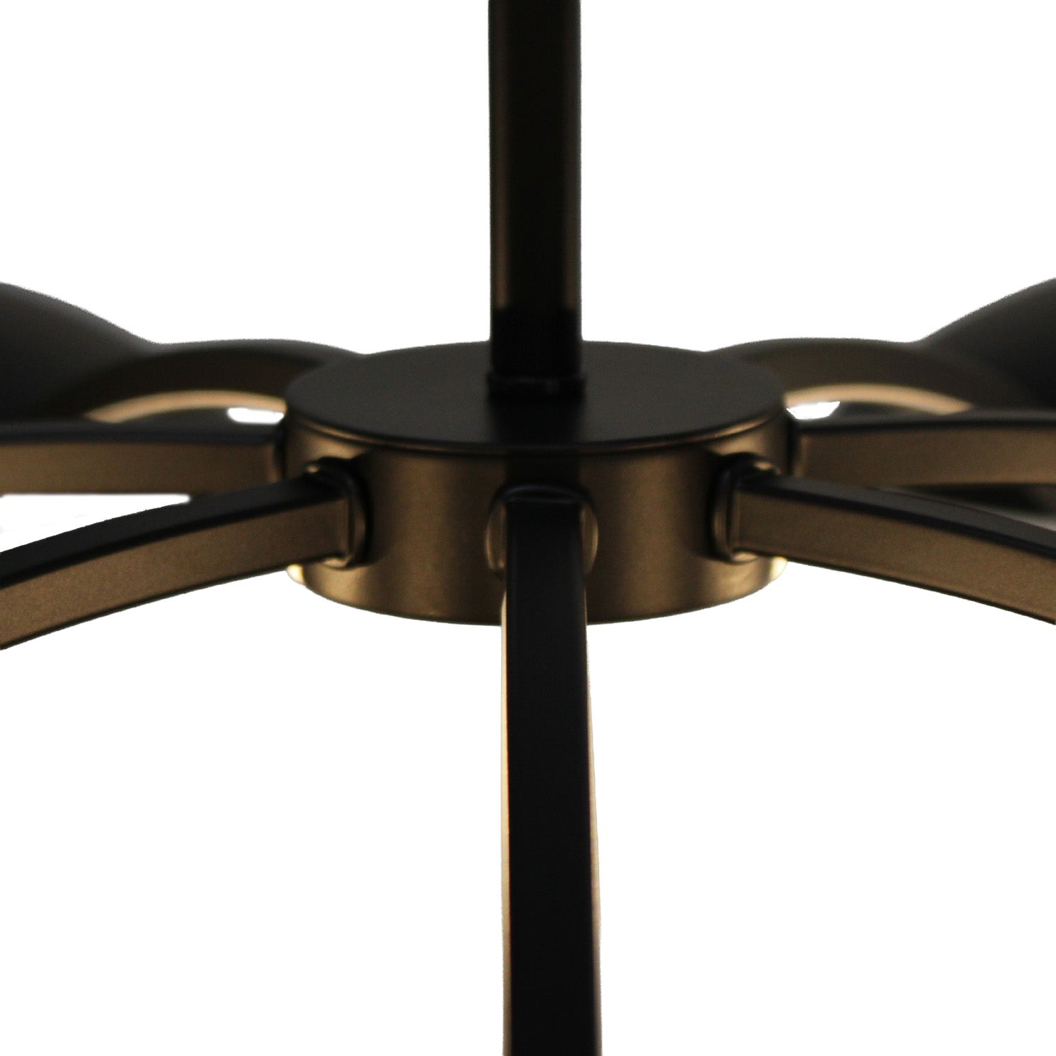 16'' Redding 5 Light Matte Black w/ Winter Brass Chandelier