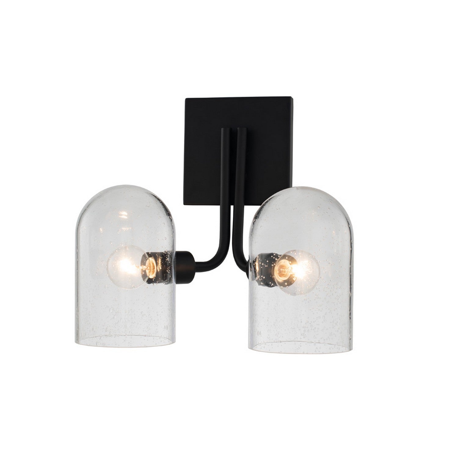 12'' Cupola 2 Light Matte Black Wall Sconce