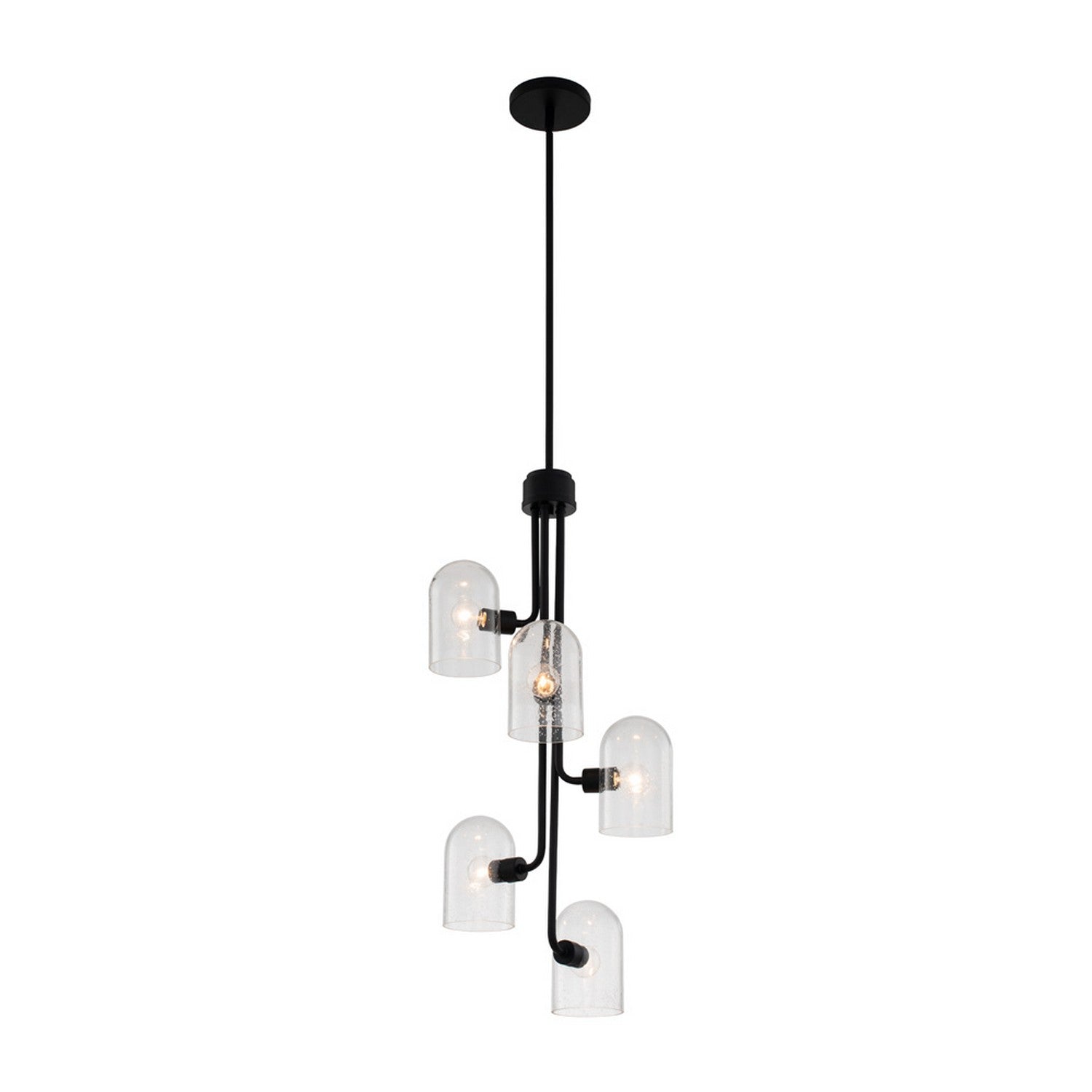 42'' Cupola 5 Light Matte Black Chandelier