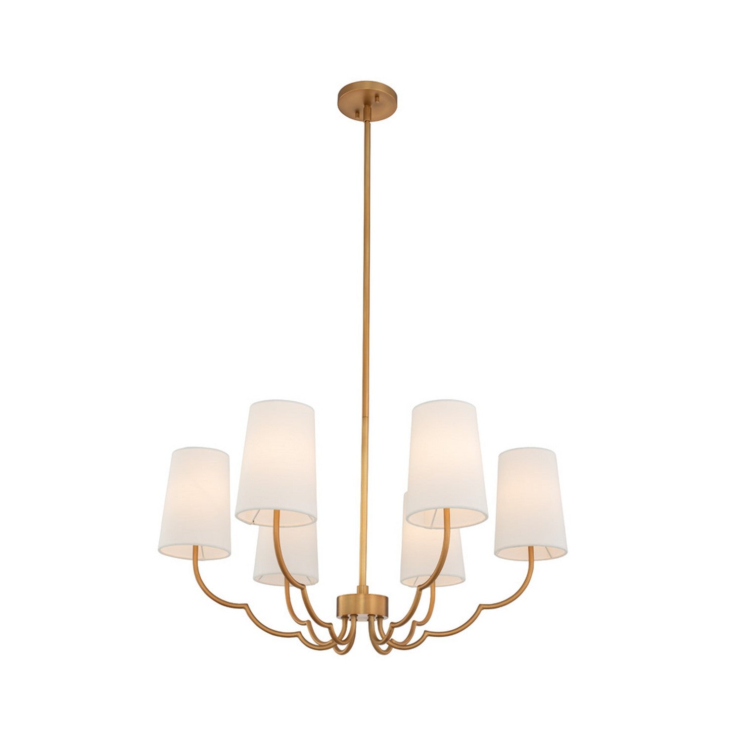 19'' Sophia 6 Light New Brass Chandelier
