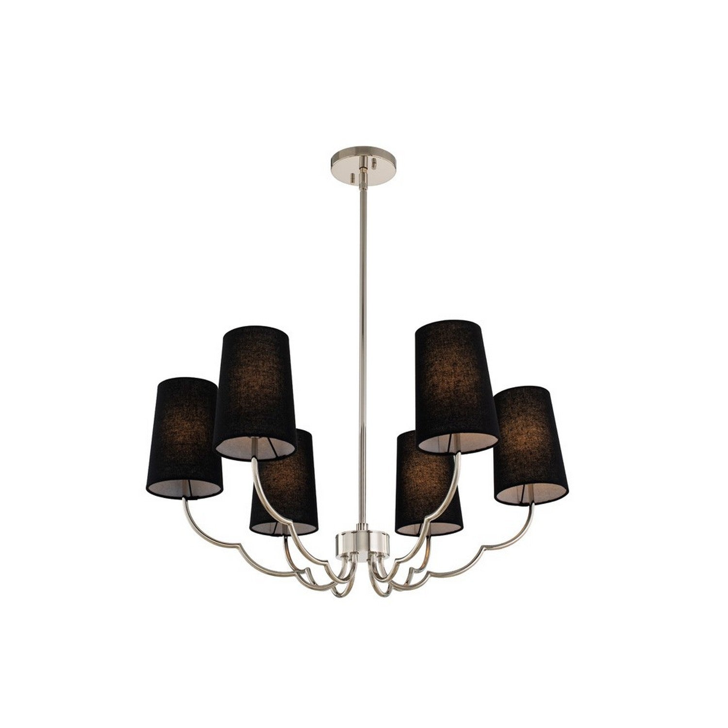 19'' Sophia 6 Light Polished Nickel Chandelier