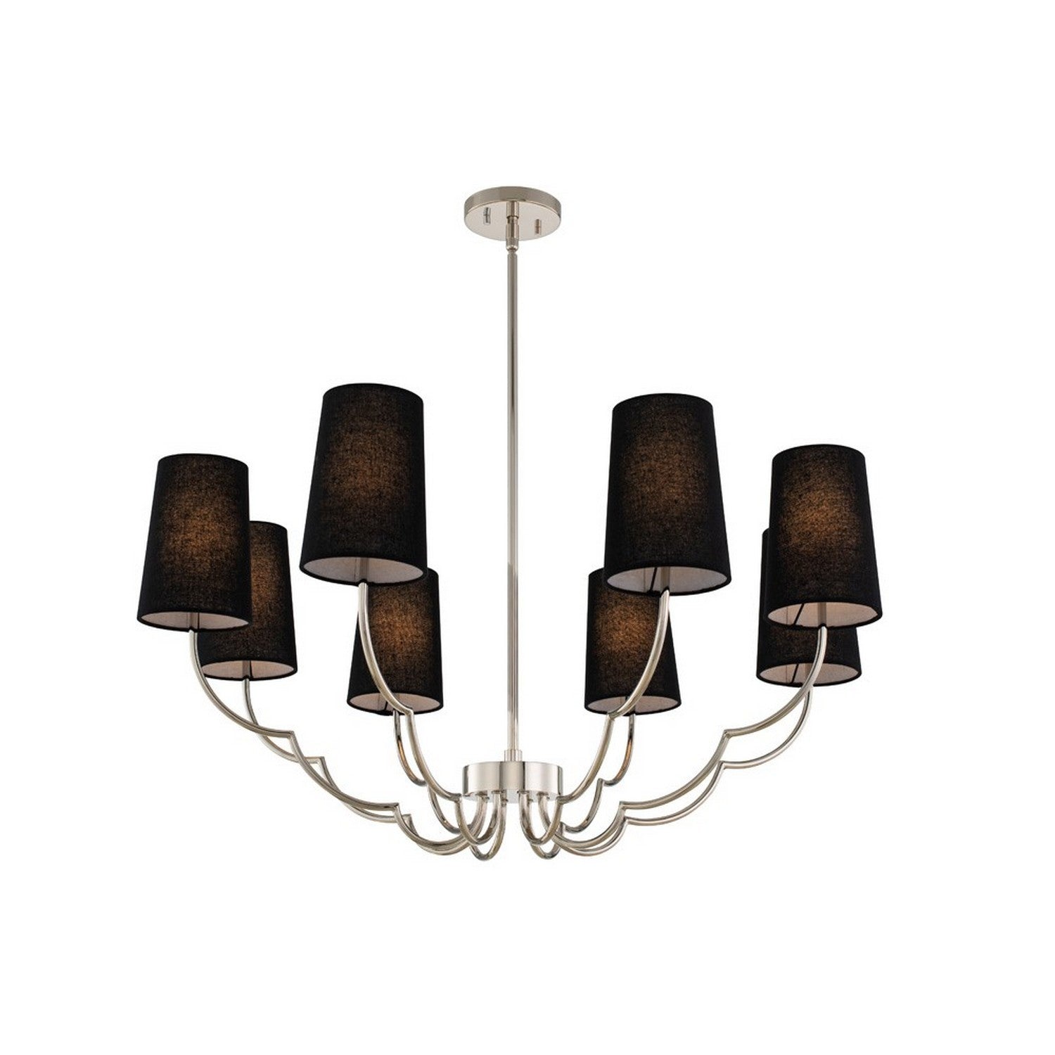 20'' Sophia 8 Light Polished Nickel Chandelier