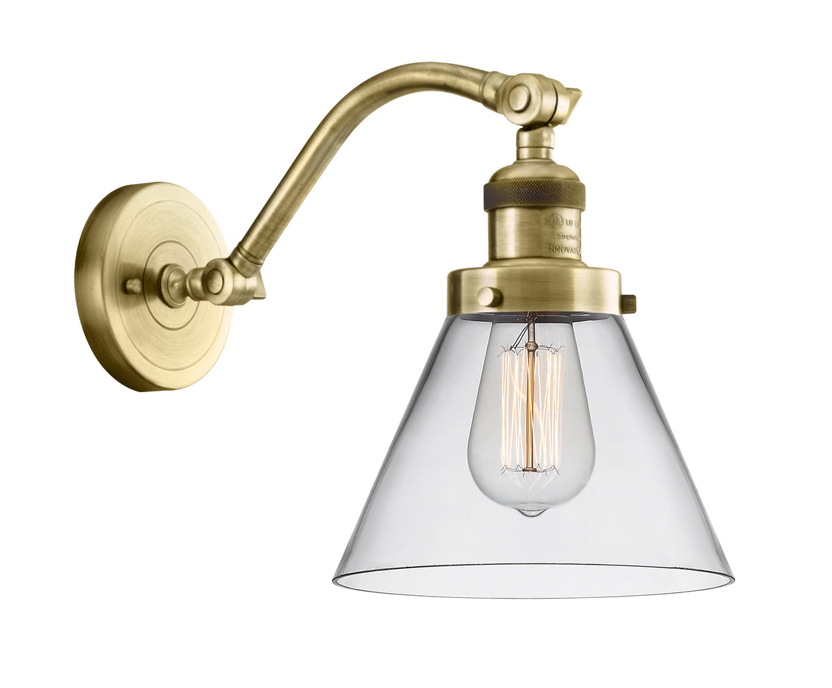 Cone 8-Inch 1-Light Sconce with LED Bulb 11.5-Inch High