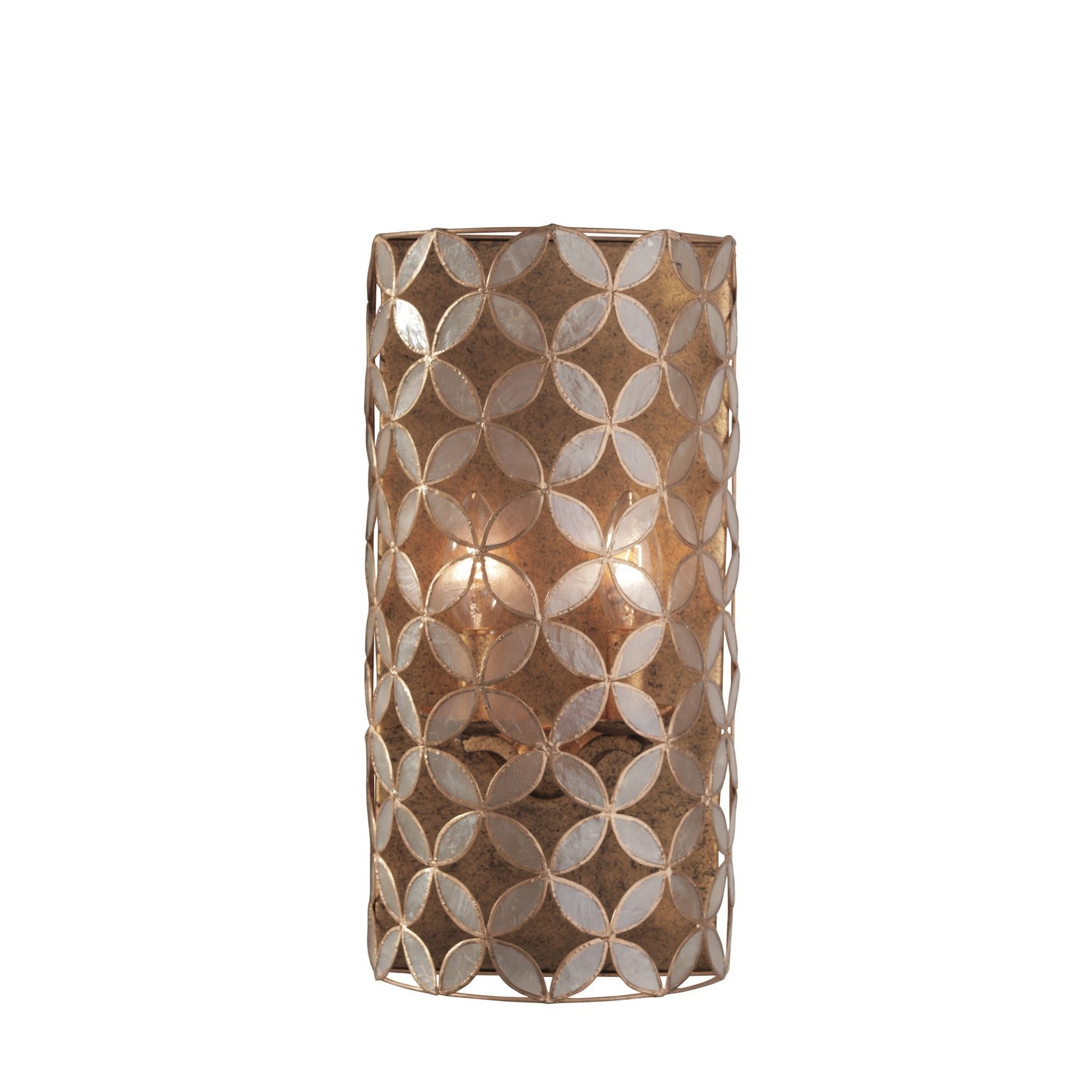 8'' Maurelle 2 Light Oxidized Gold Leaf Wall Sconce
