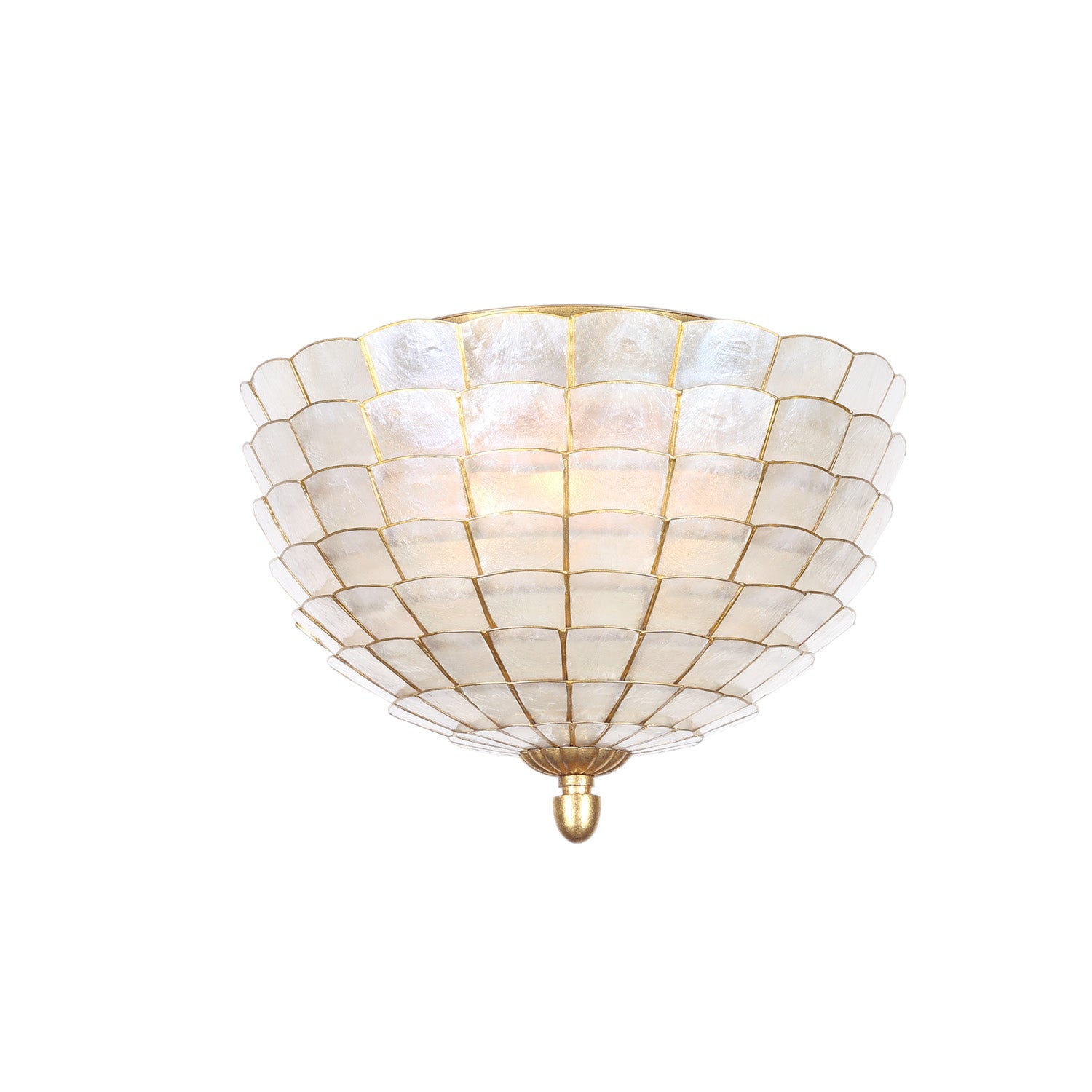 13'' Samal 3 Light Oxidized Gold Leaf Flush Mount